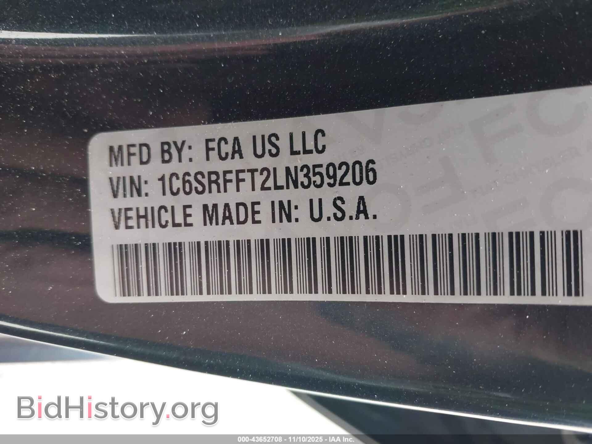 2020 RAM 1500 - VIN: 1C6SRFFT2LN359206 - Фото 9