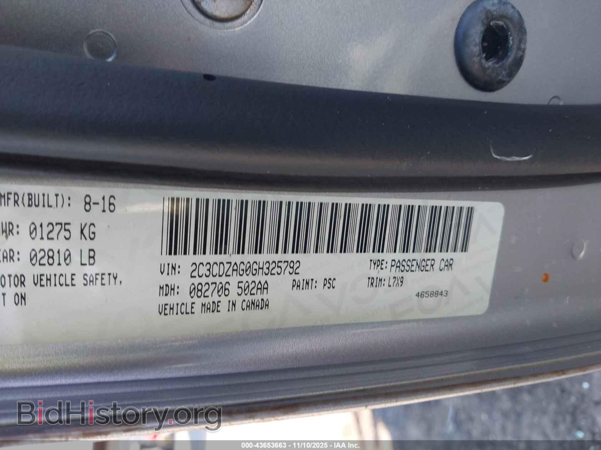 2016 DODGE CHALLENGER - VIN: 2C3CDZAG0GH325792 - Фото 9