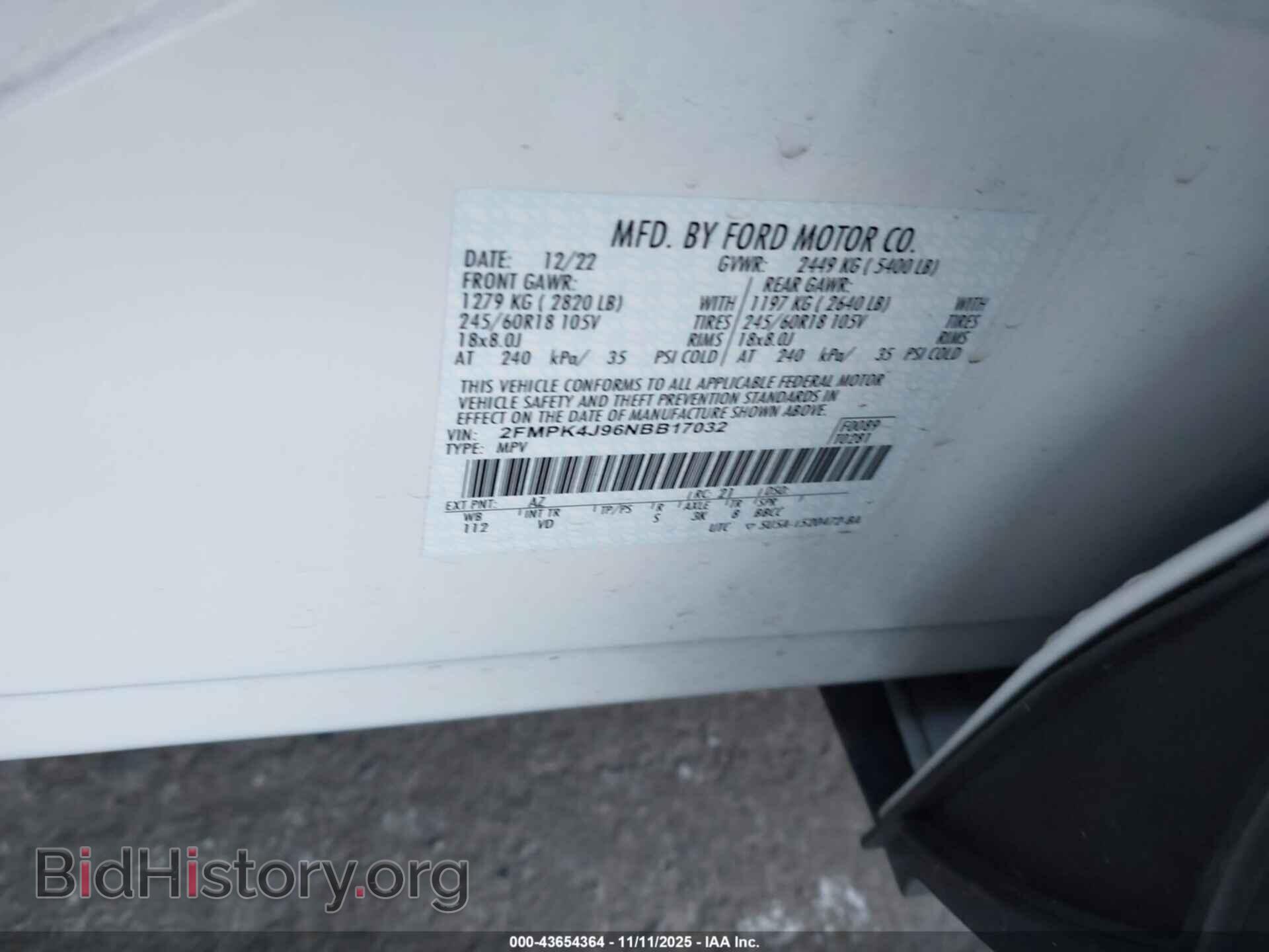 2022 FORD EDGE - VIN: 2FMPK4J96NBB17032 - Photo 9