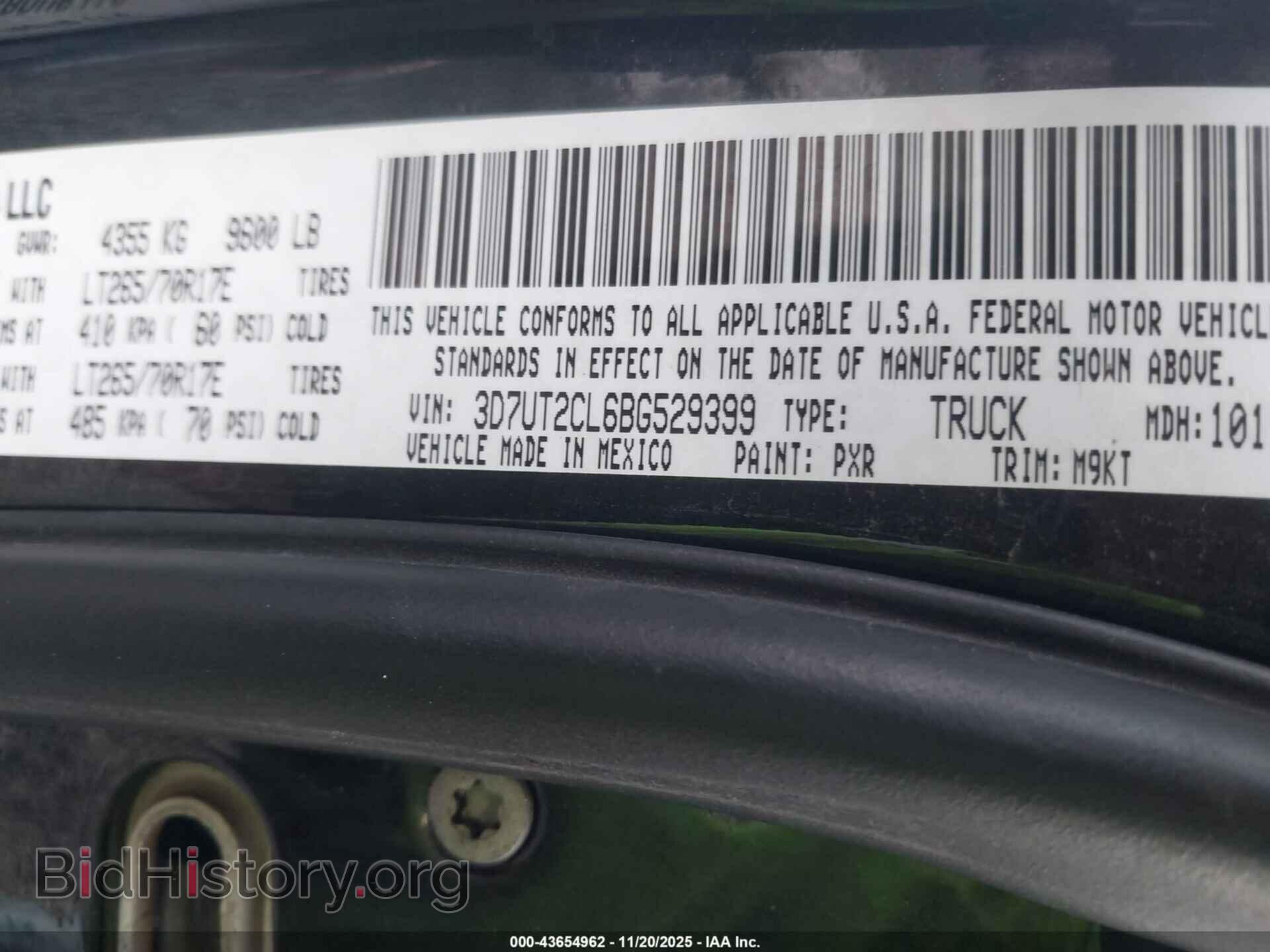 2011 RAM RAM 2500 - VIN: 3D7UT2CL6BG529399 - Фото 9