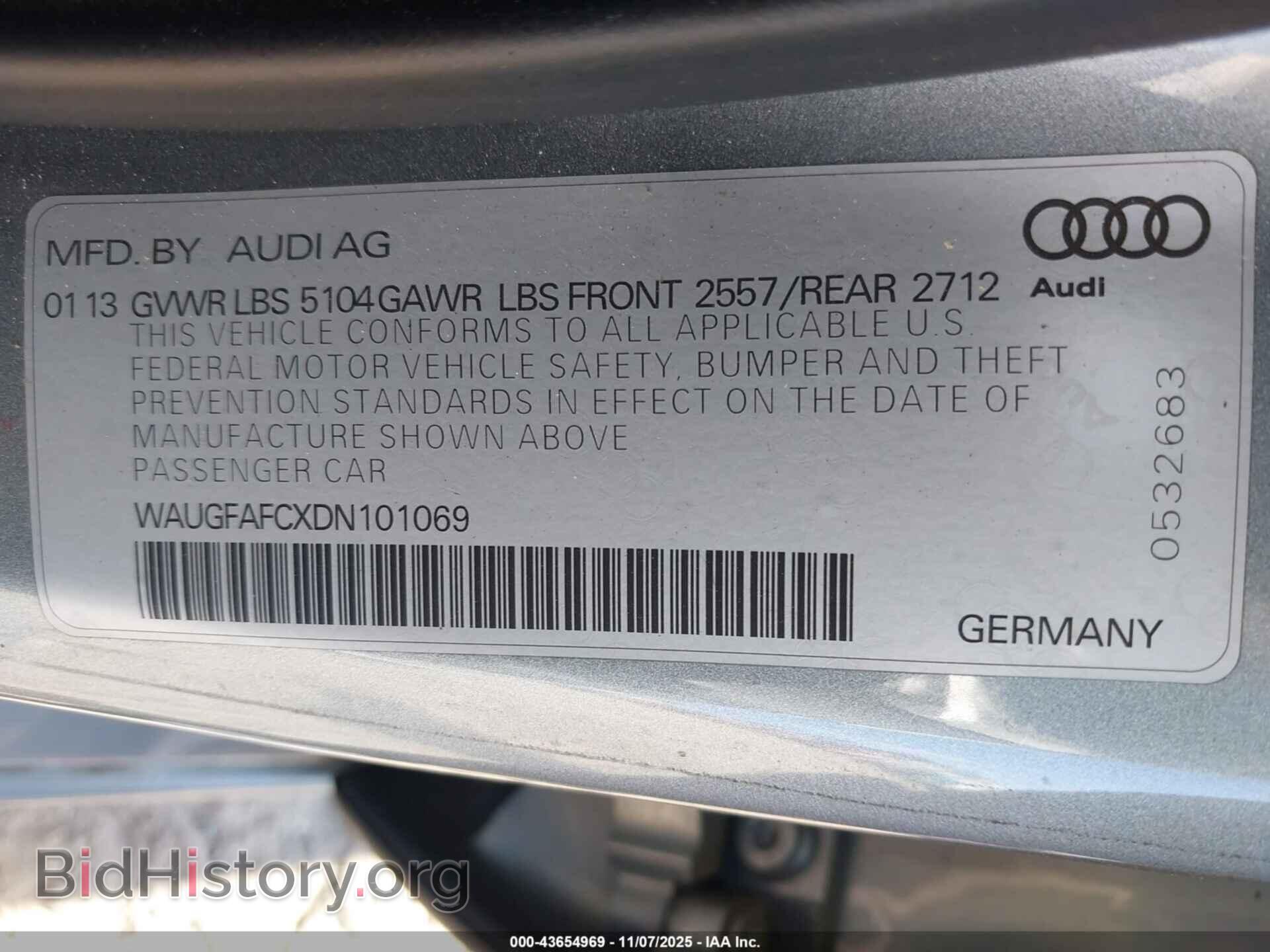 2013 AUDI A6 - VIN: WAUGFAFCXDN101069 - Photo 9