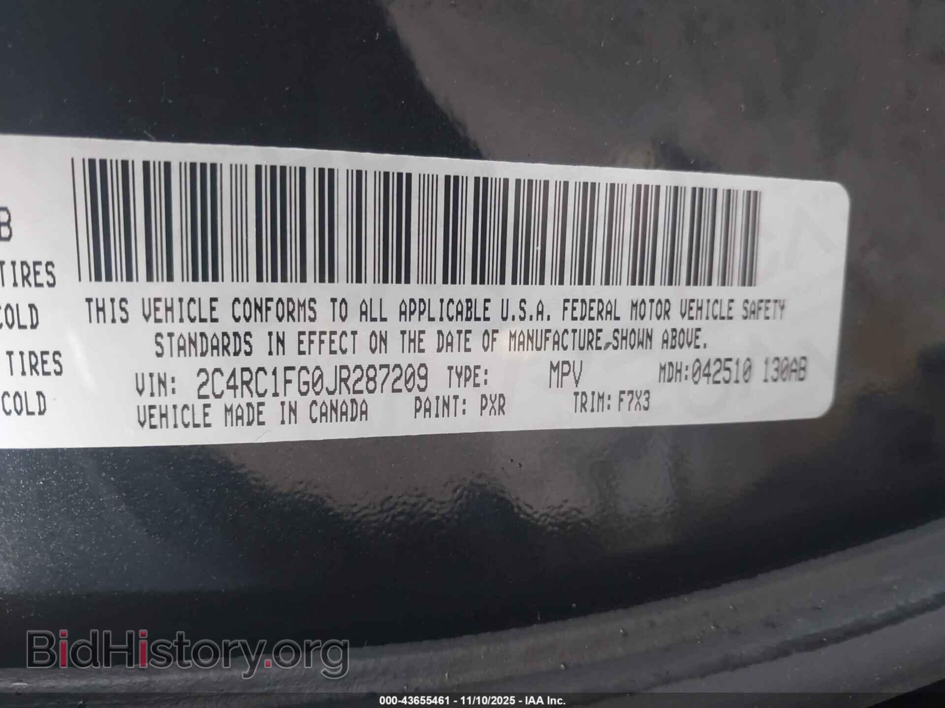 2018 CHRYSLER PACIFICA - VIN: 2C4RC1FG0JR287209 - Фото 9