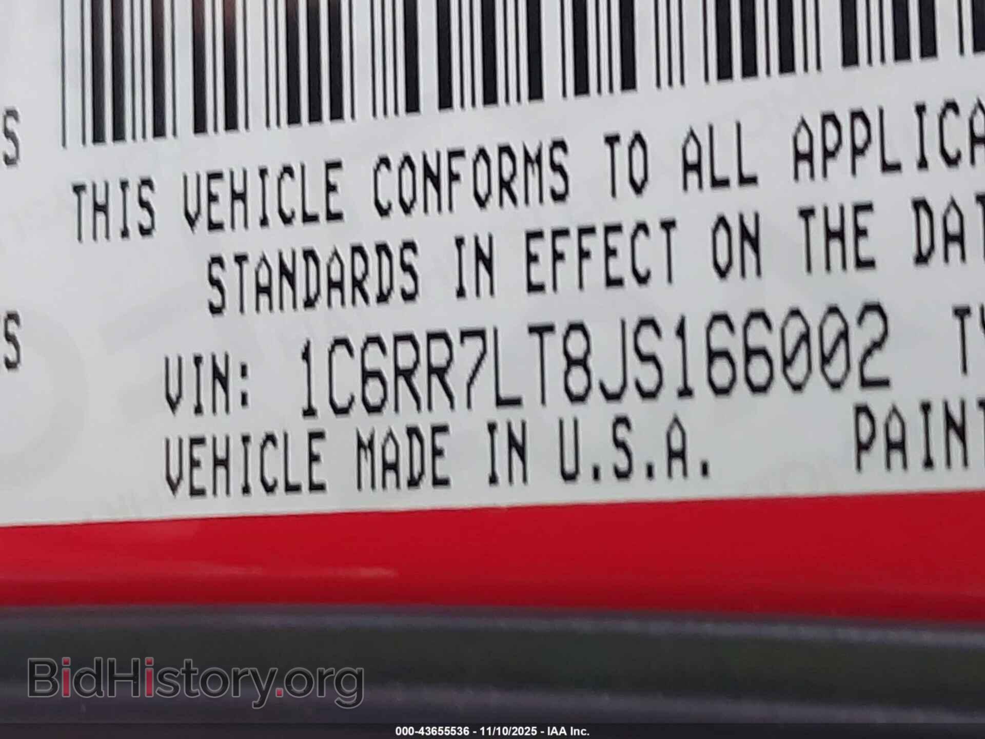 2018 RAM 1500 - VIN: 1C6RR7LT8JS166002 - Фото 9