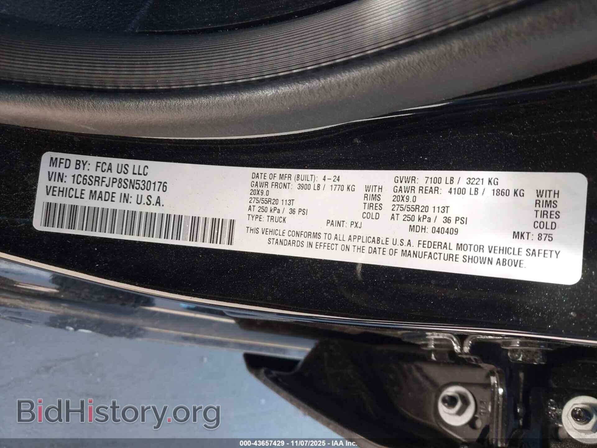 2025 RAM 1500 - VIN: 1C6SRFJP8SN530176 - Фото 9