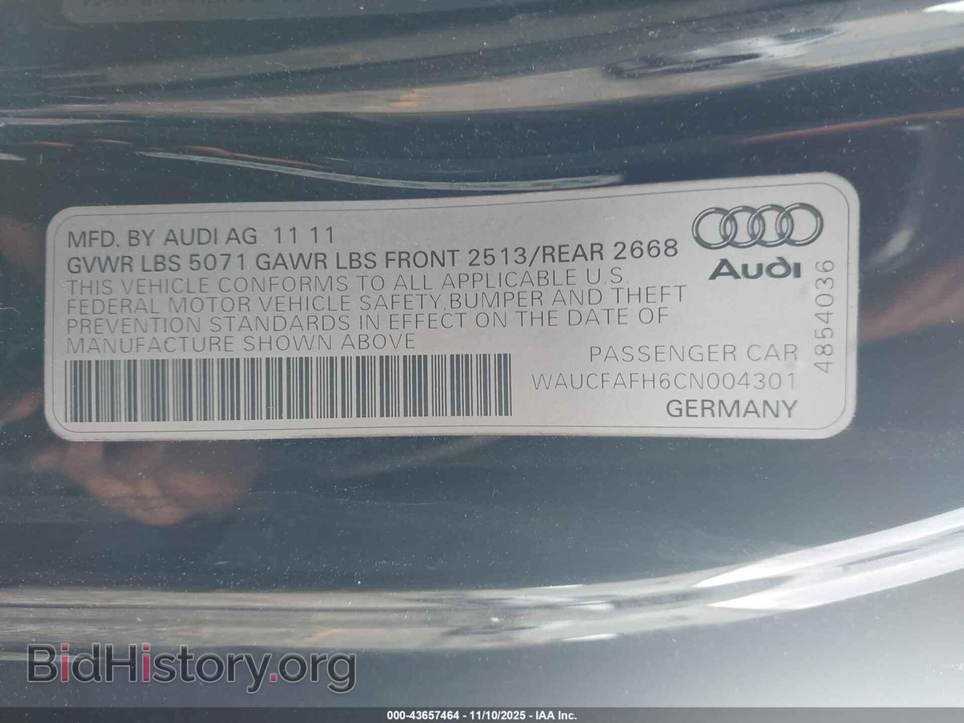 2012 AUDI A5 - VIN: WAUCFAFH6CN004301 - Photo 9