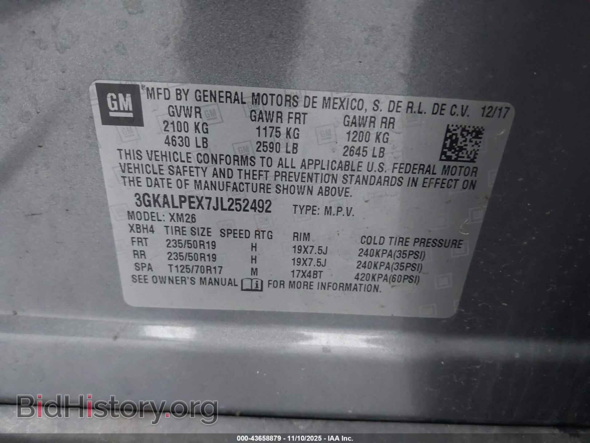 2018 GMC TERRAIN - VIN: 3GKALPEX7JL252492 - Фото 9
