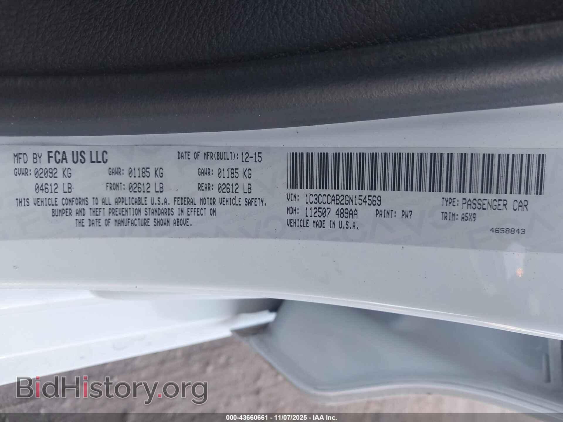 2016 CHRYSLER 200 - VIN: 1C3CCCAB2GN154569 - Фото 9