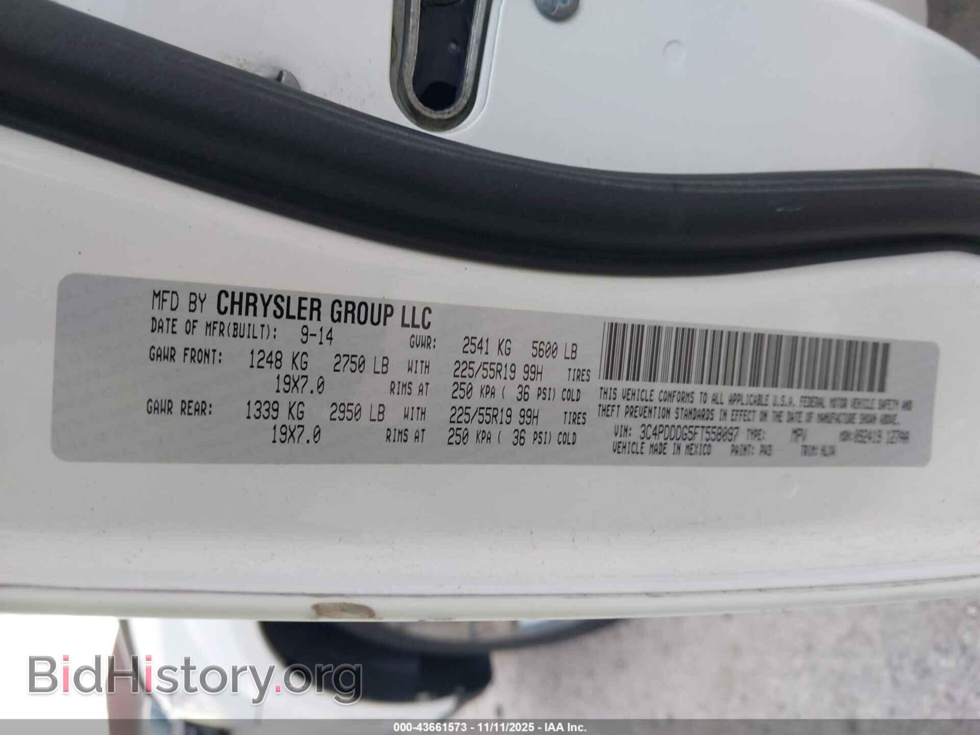 2015 DODGE JOURNEY - VIN: 3C4PDDDG5FT558097 - Фото 9