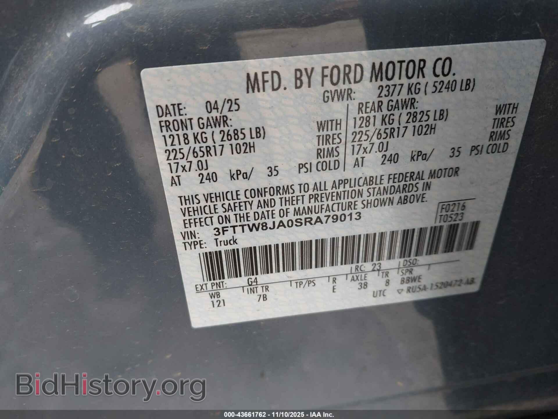2025 FORD MAVERICK - VIN: 3FTTW8JA0SRA79013 - Фото 9