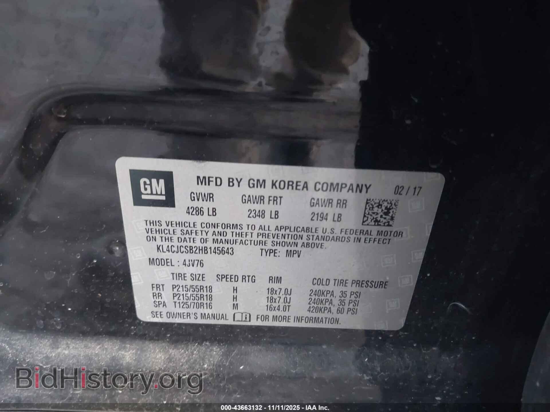 2017 BUICK ENCORE - VIN: KL4CJCSB2HB145643 - Photo 9