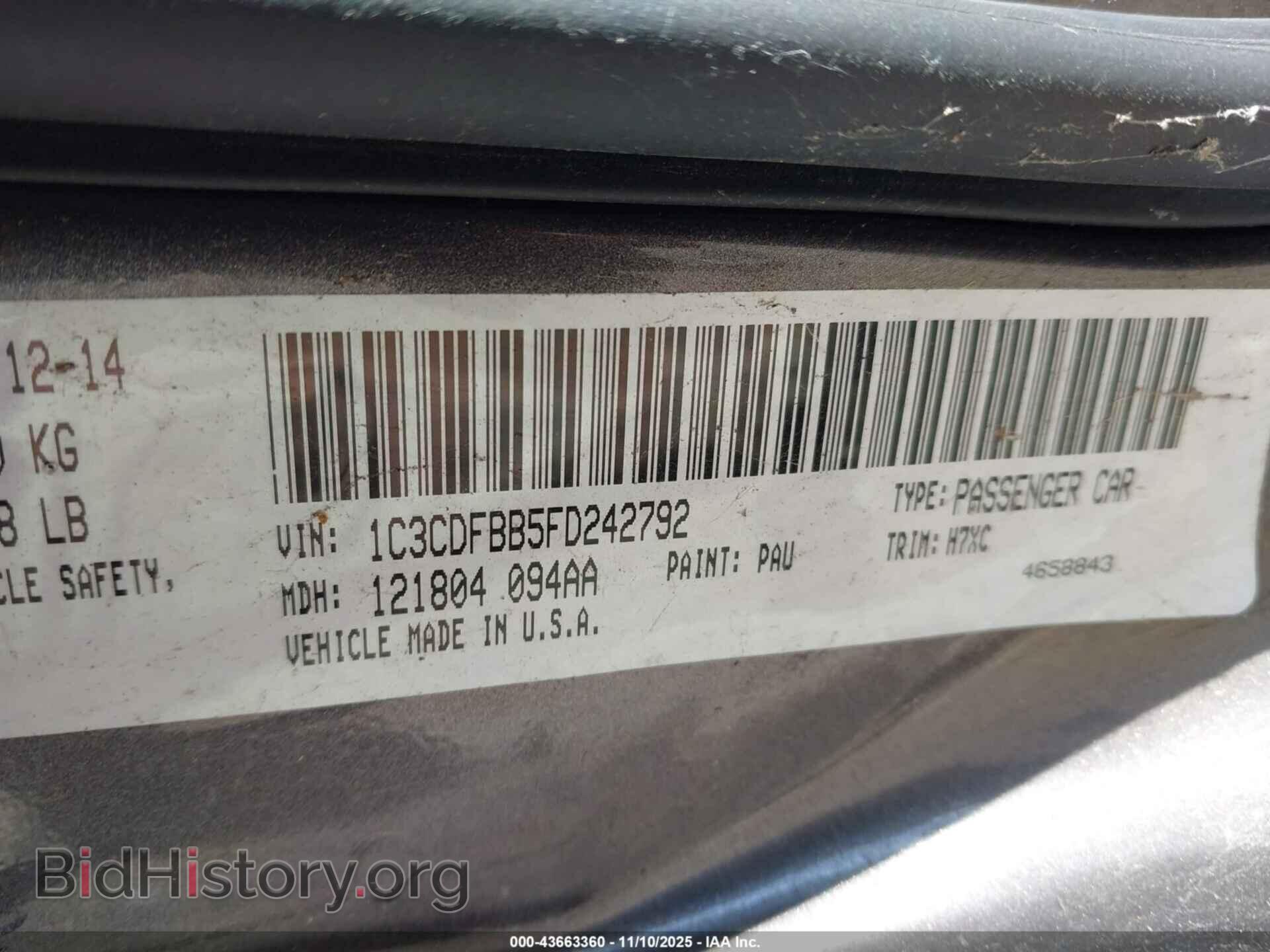 2015 DODGE DART - VIN: 1C3CDFBB5FD242792 - Photo 9