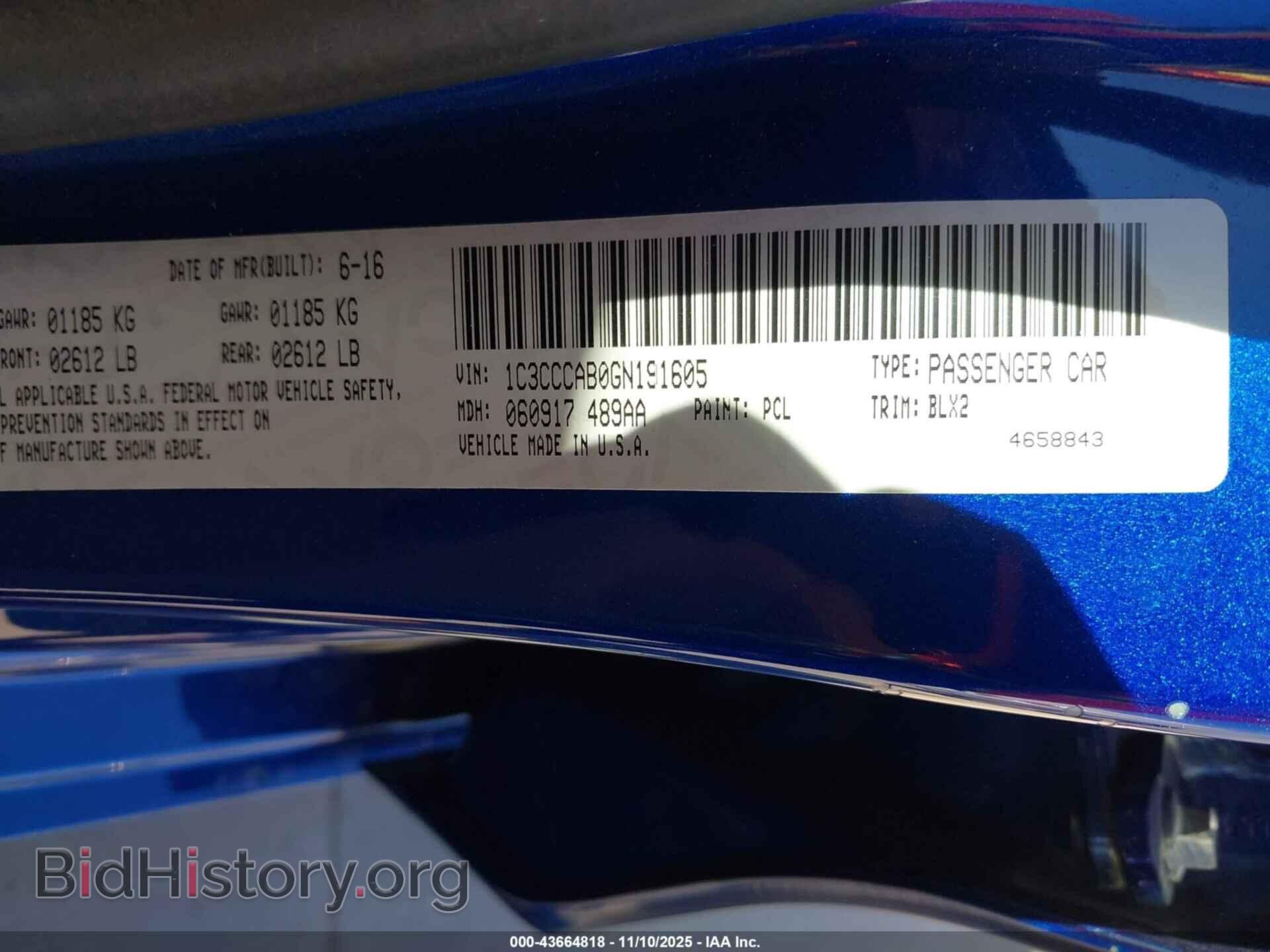 2016 CHRYSLER 200 - VIN: 1C3CCCAB0GN191605 - Фото 9