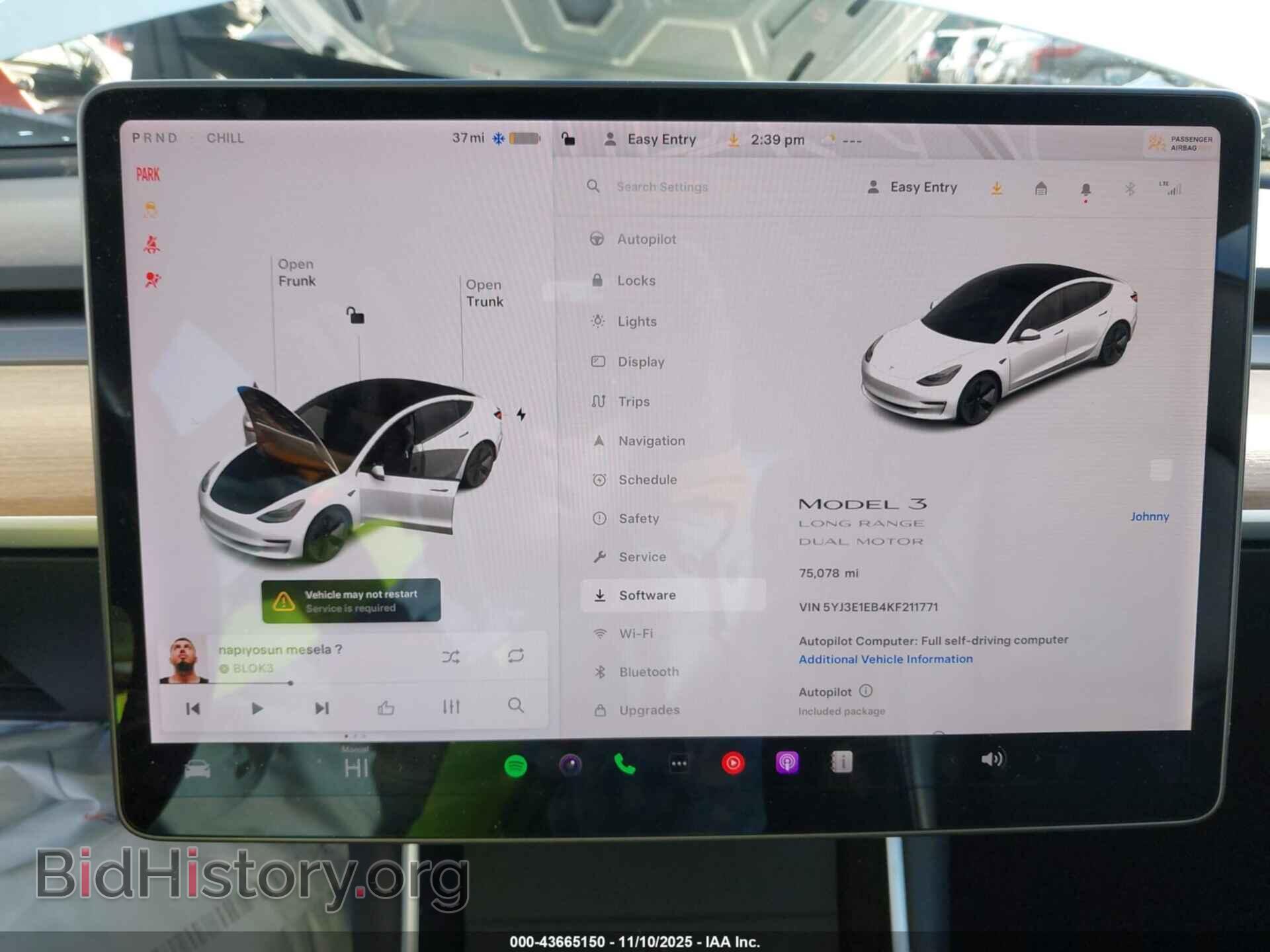 2019 TESLA MODEL 3 - VIN: 5YJ3E1EB4KF211771 - Фото 19
