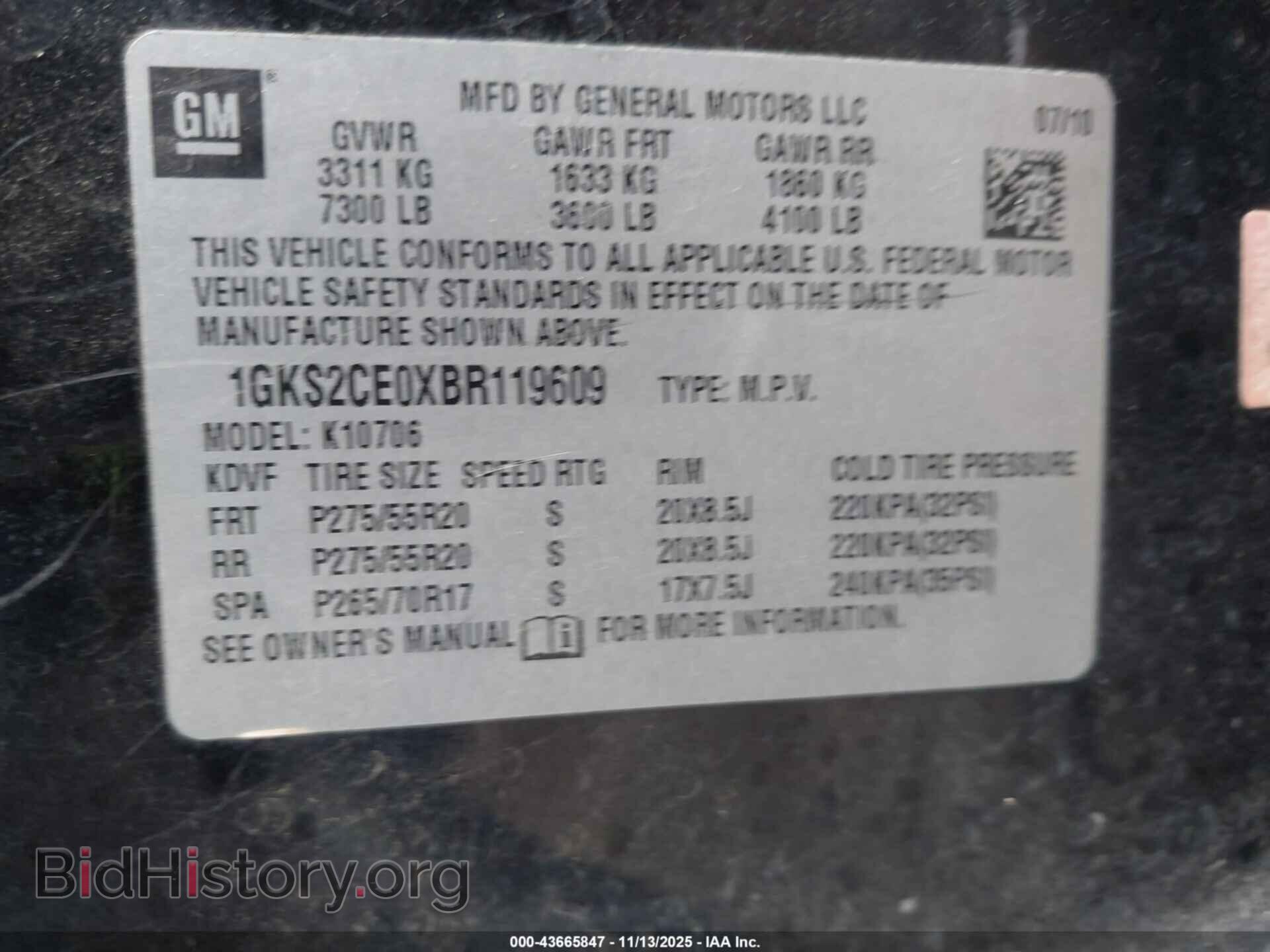 2011 GMC YUKON - VIN: 1GKS2CE0XBR119609 - Photo 9