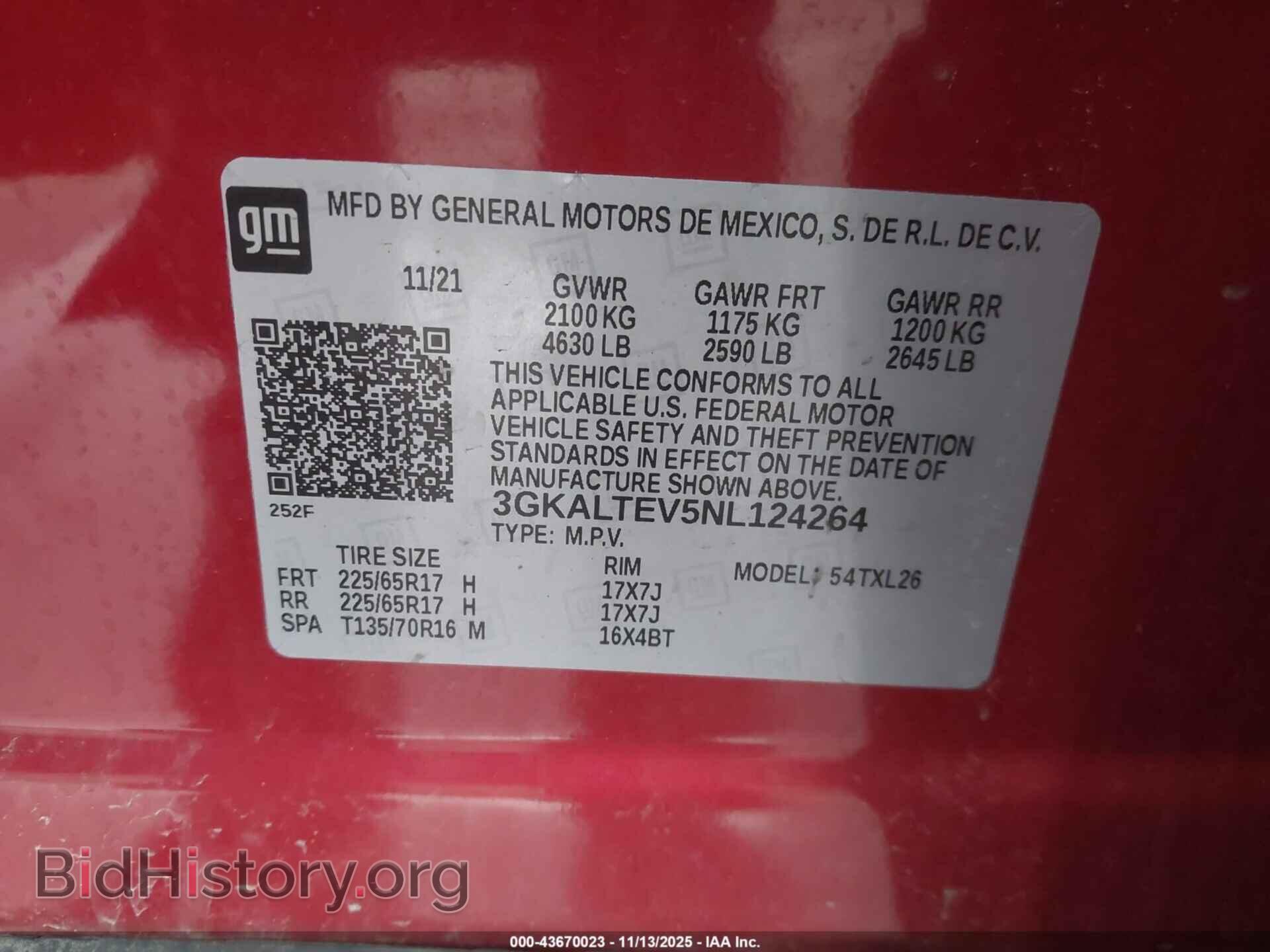2022 GMC TERRAIN - VIN: 3GKALTEV5NL124264 - Фото 9