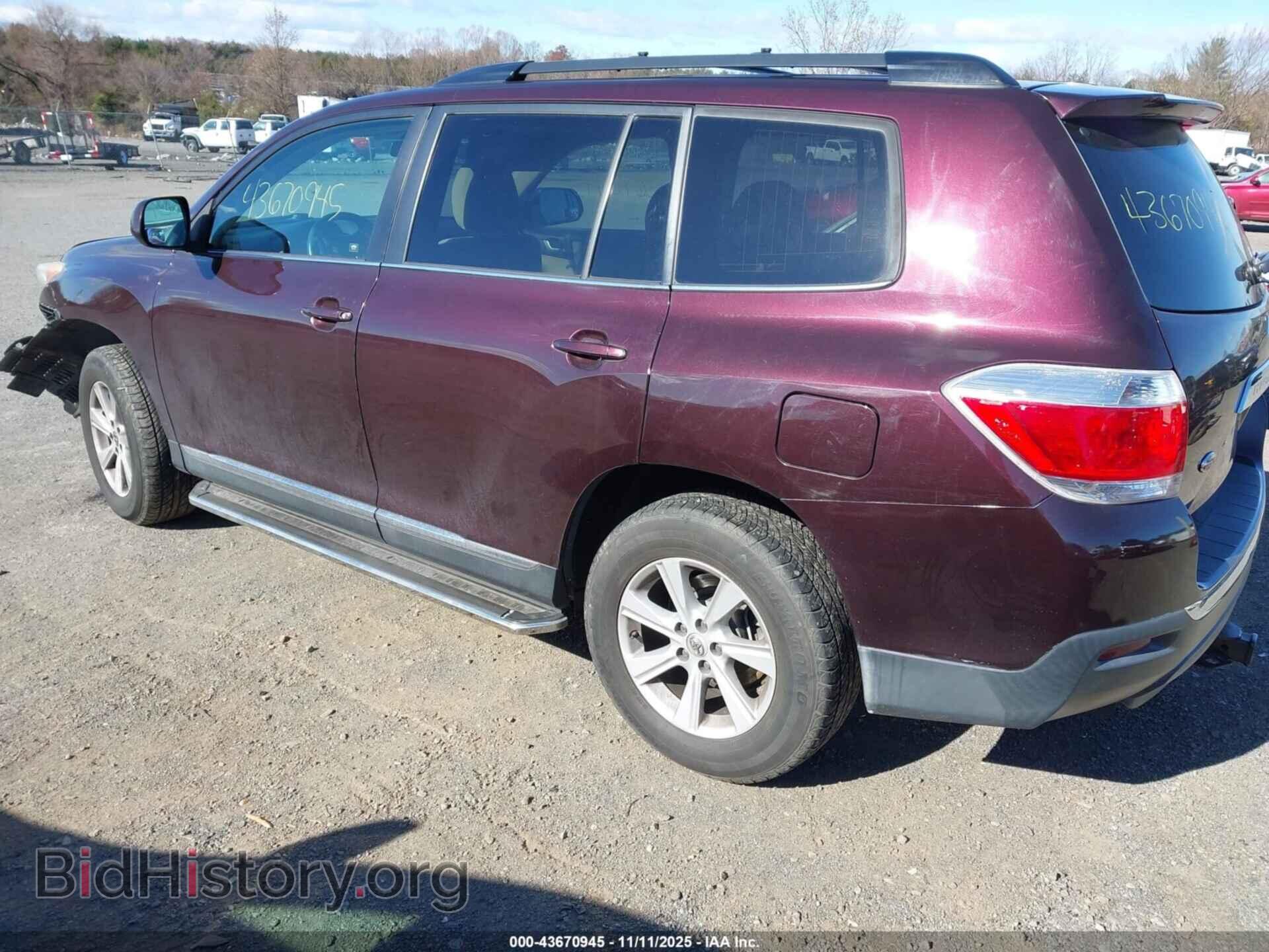 2013 TOYOTA HIGHLANDER - VIN: 5TDBK3EH6DS252437 - Фото 3