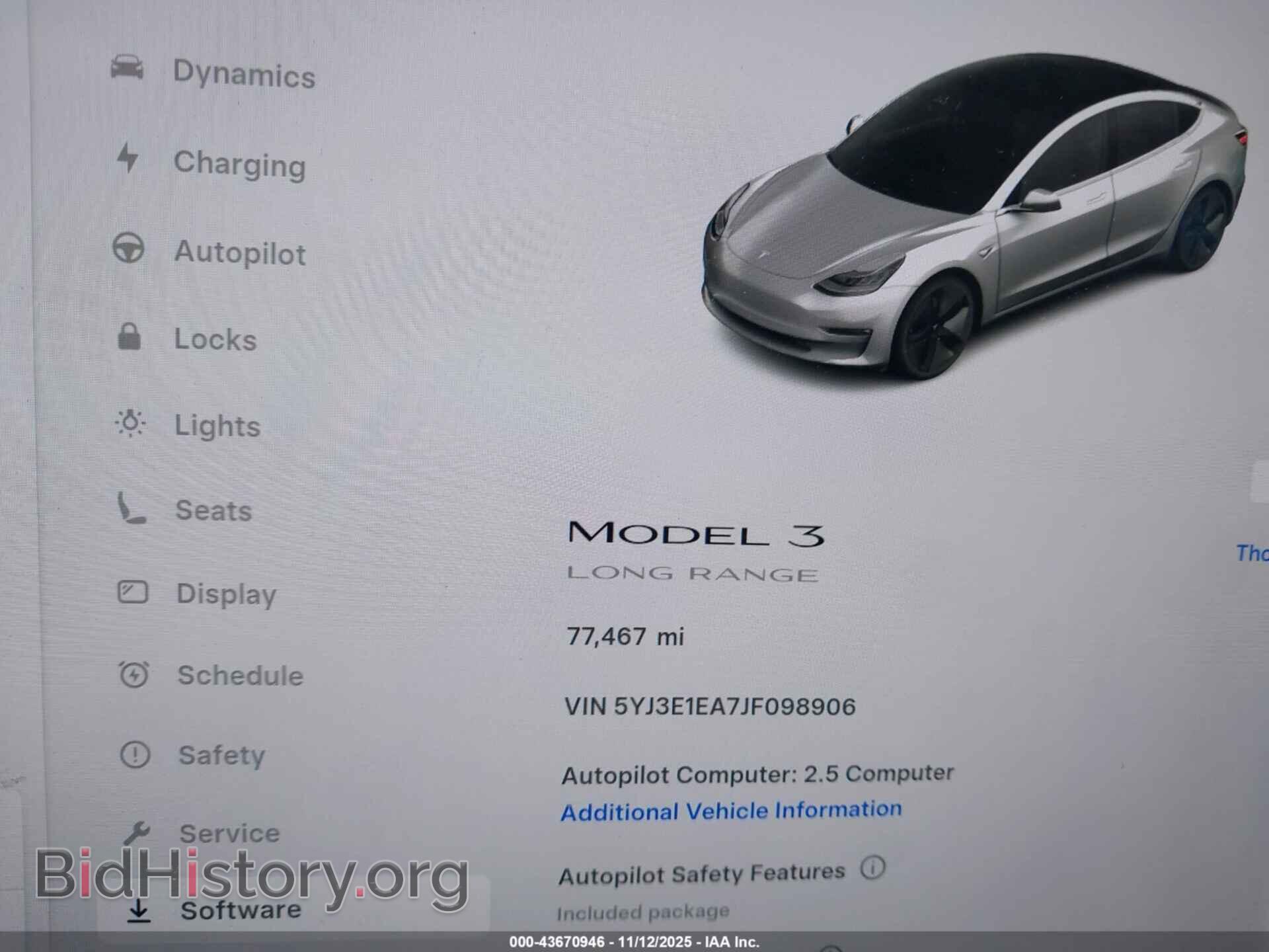 2018 TESLA MODEL 3 - VIN: 5YJ3E1EA7JF098906 - Photo 7
