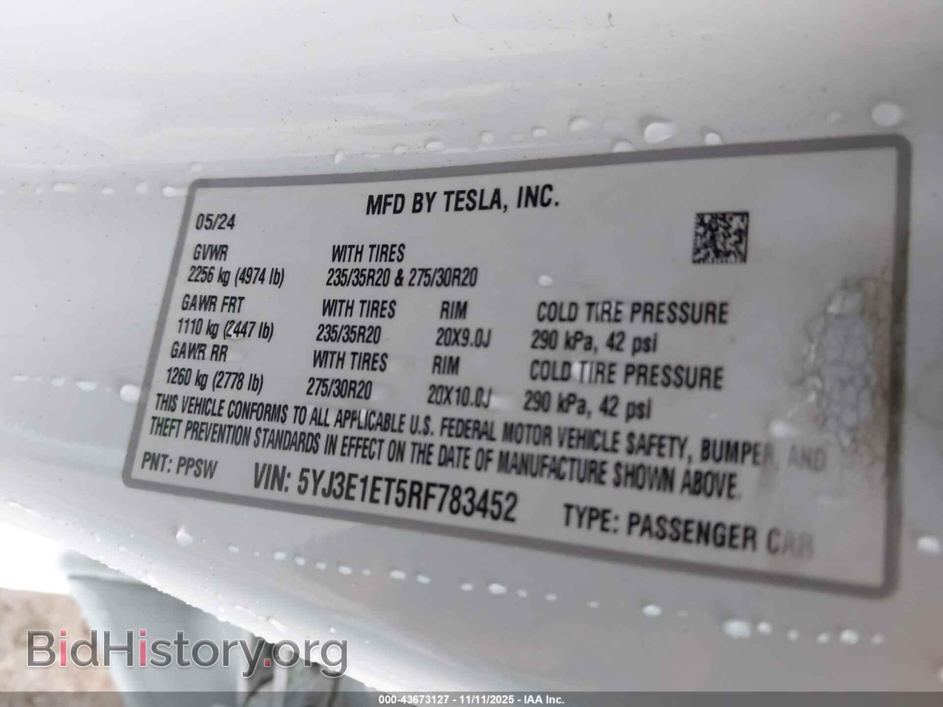 2024 TESLA MODEL 3 - VIN: 5YJ3E1ET5RF783452 - Фото 9