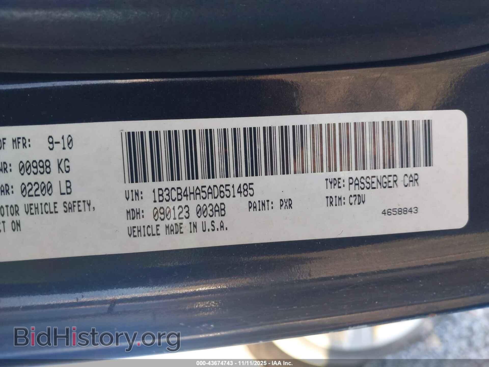 2010 DODGE CALIBER - VIN: 1B3CB4HA5AD651485 - Фото 9