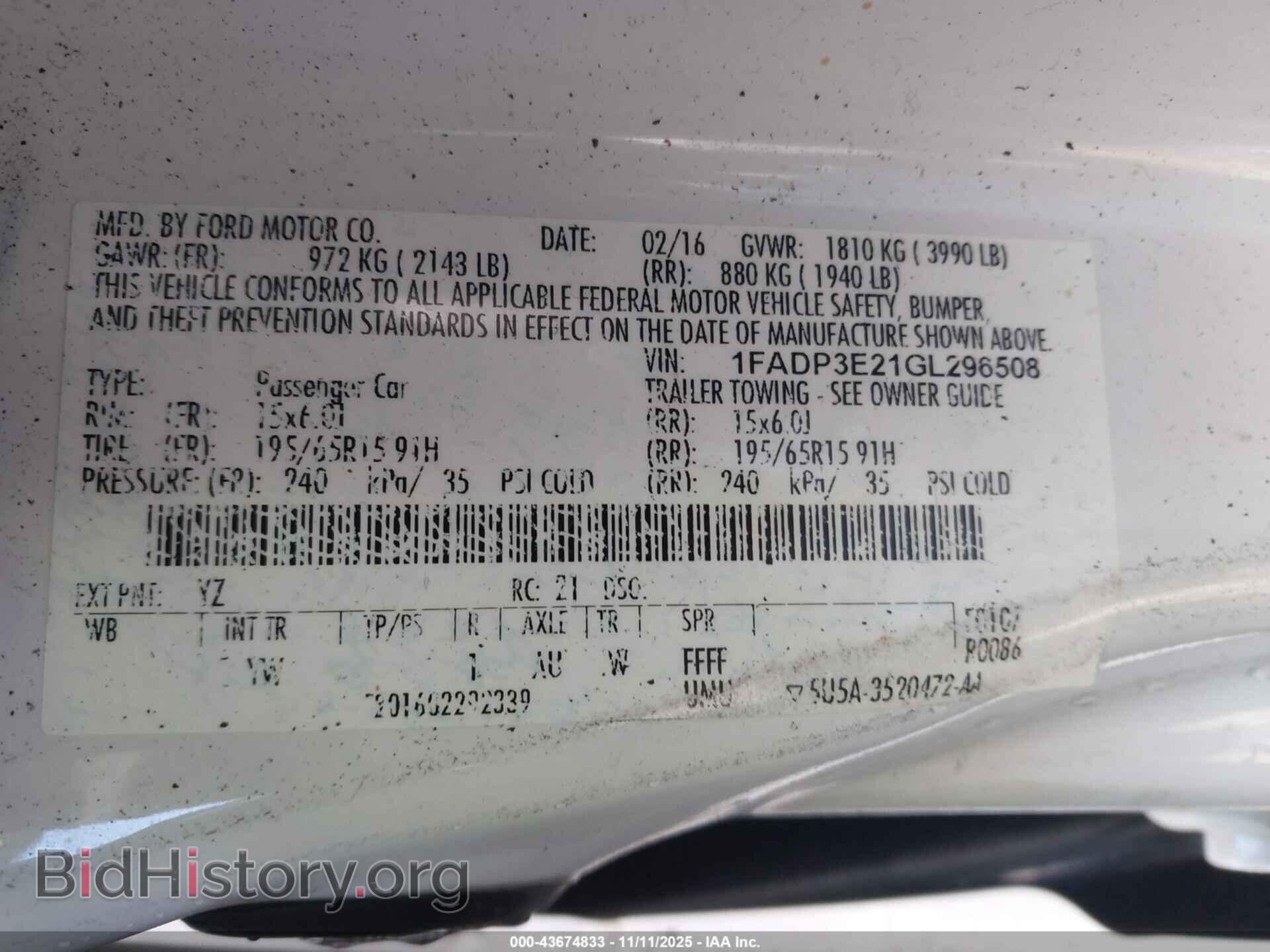 2016 FORD FOCUS - VIN: 1FADP3E21GL296508 - Photo 9