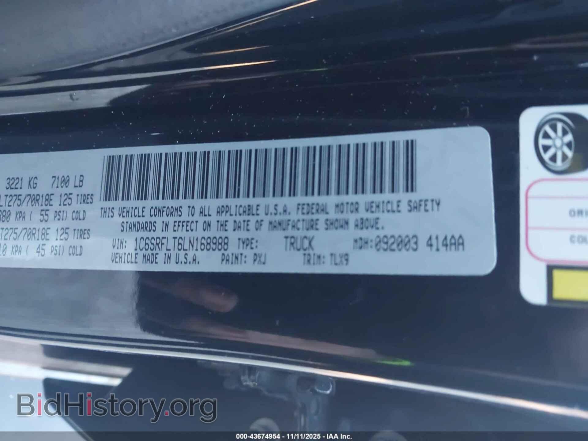 2020 RAM 1500 - VIN: 1C6SRFLT6LN168988 - Фото 9