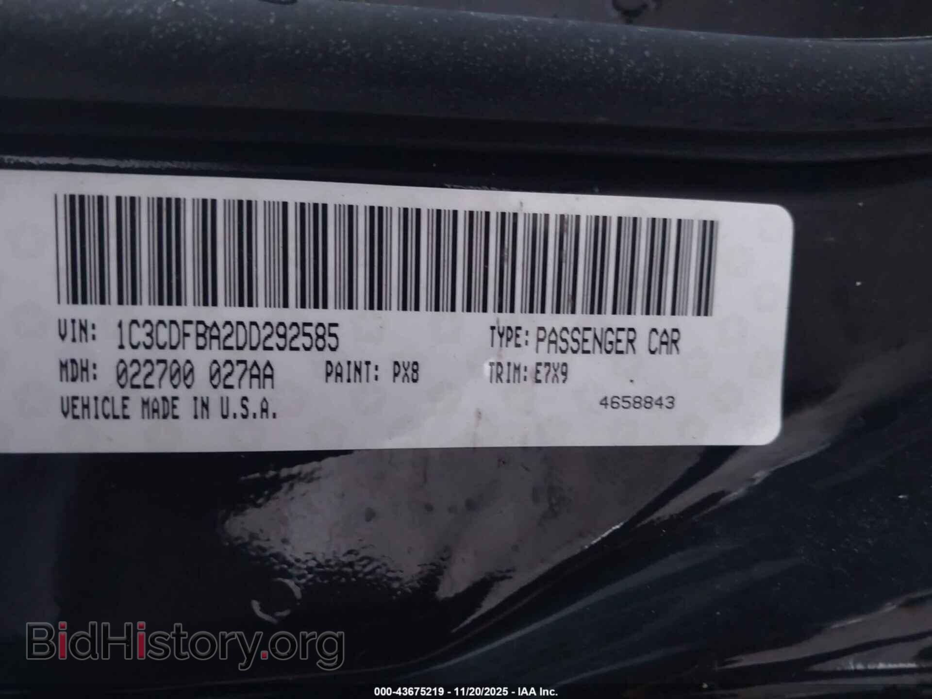 2013 DODGE DART - VIN: 1C3CDFBA2DD292585 - Фото 9