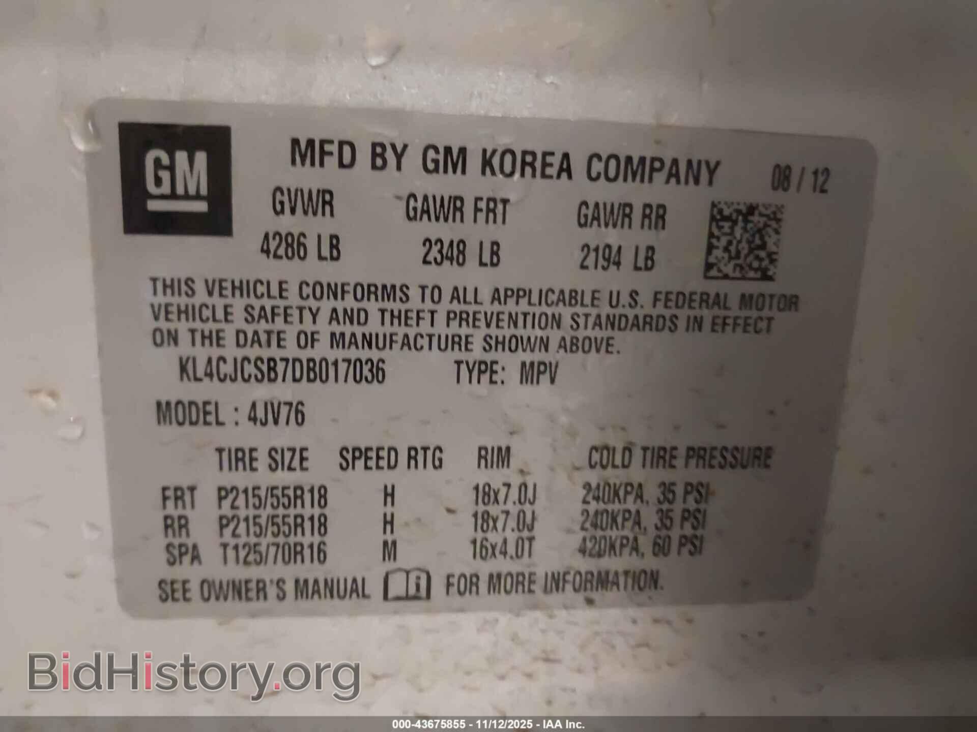 2013 BUICK ENCORE - VIN: KL4CJCSB7DB017036 - Photo 9