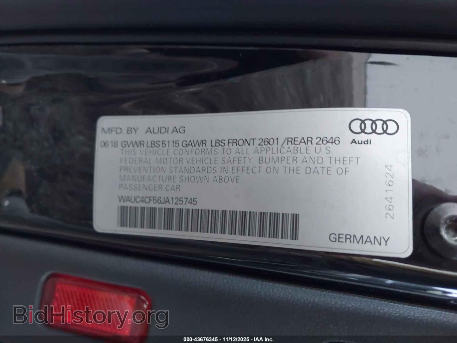 2018 AUDI S5 - VIN: WAUC4CF56JA125745 - Фото 9