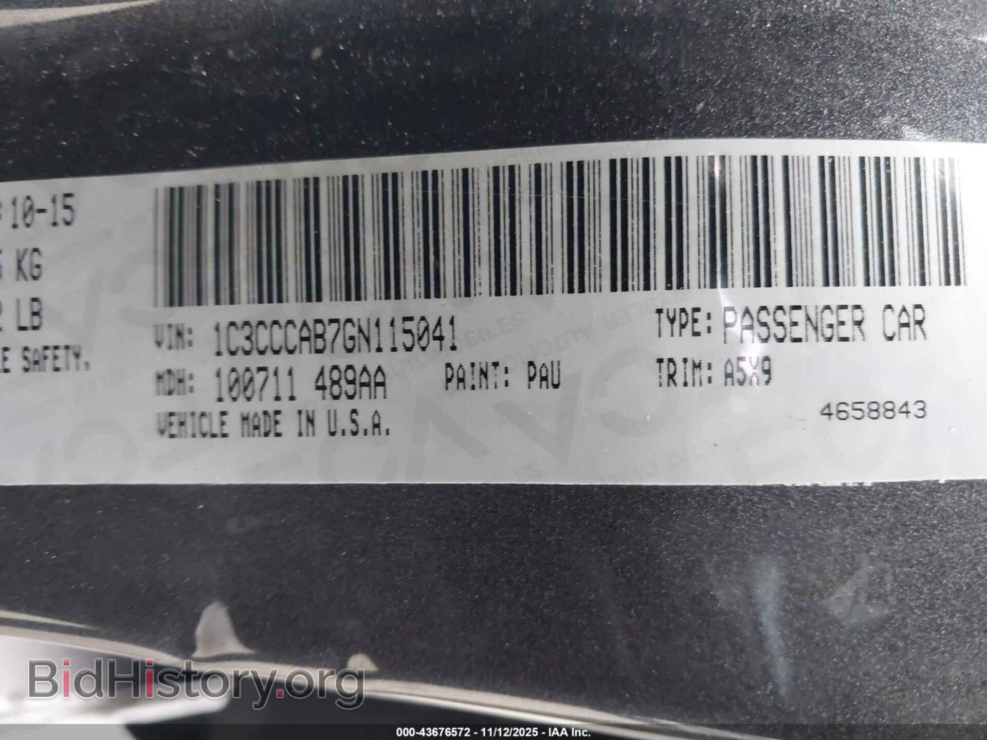 2016 CHRYSLER 200 - VIN: 1C3CCCAB7GN115041 - Photo 9