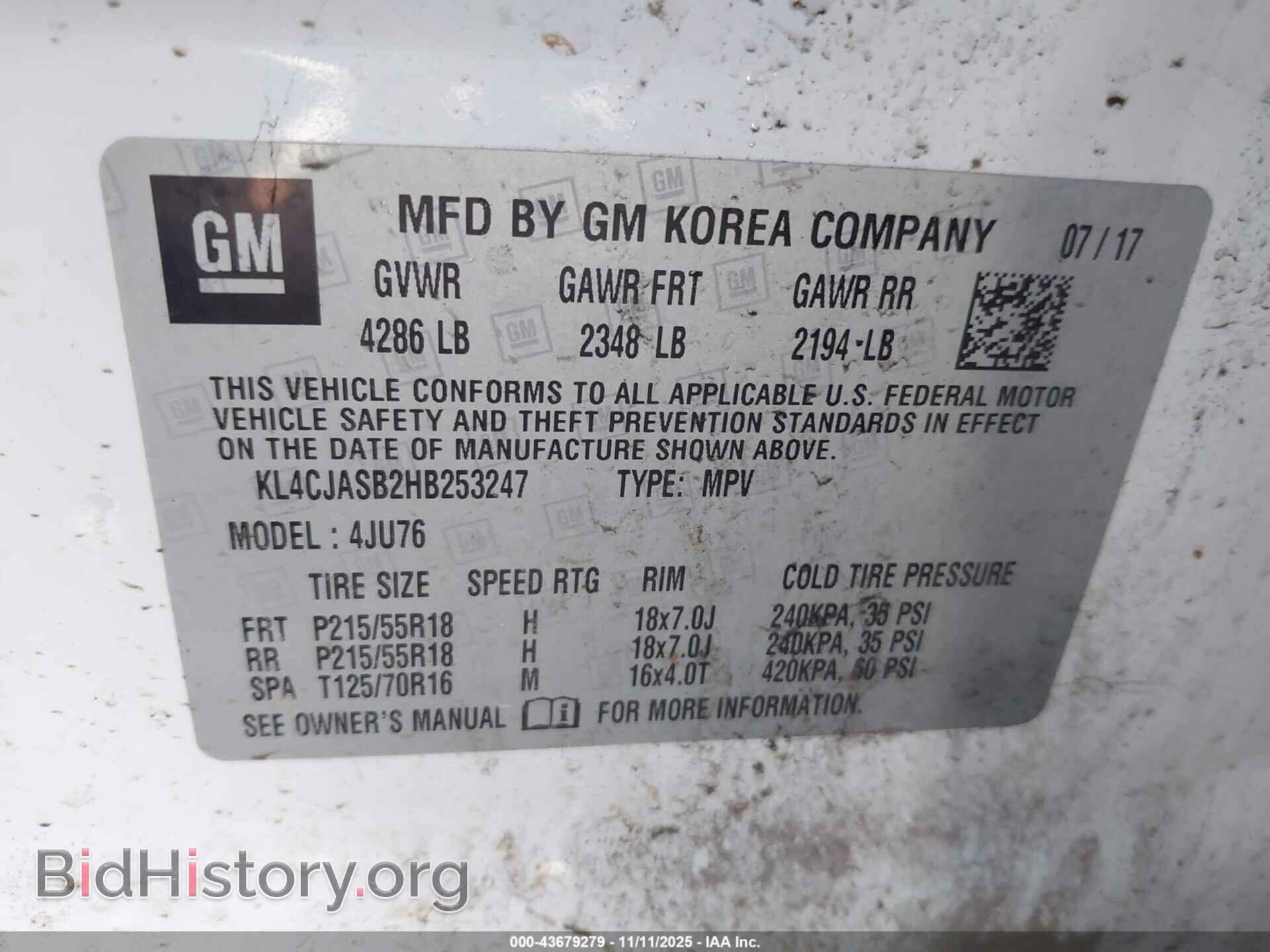 2017 BUICK ENCORE - VIN: KL4CJASB2HB253247 - Photo 9