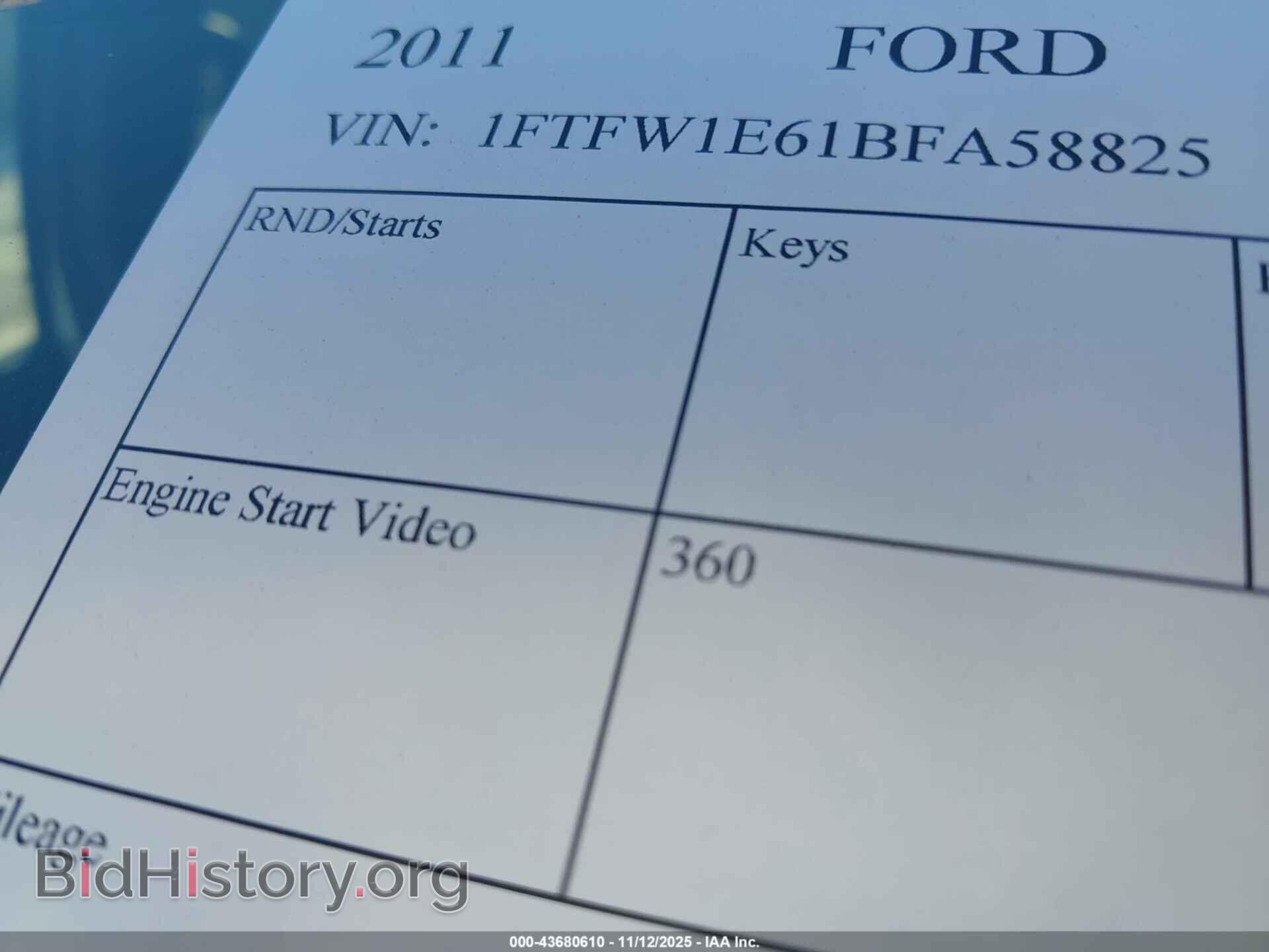 2011 FORD F-150 - VIN: 1FTFW1E61BFA58825 - Фото 9