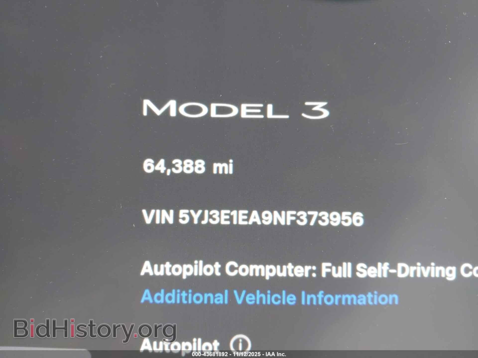 2022 TESLA MODEL 3 - VIN: 5YJ3E1EA9NF373956 - Фото 7