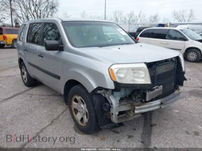 2012 Honda PILOT LX, silver — VIN 5FNYF4H26CB060742, IAAI