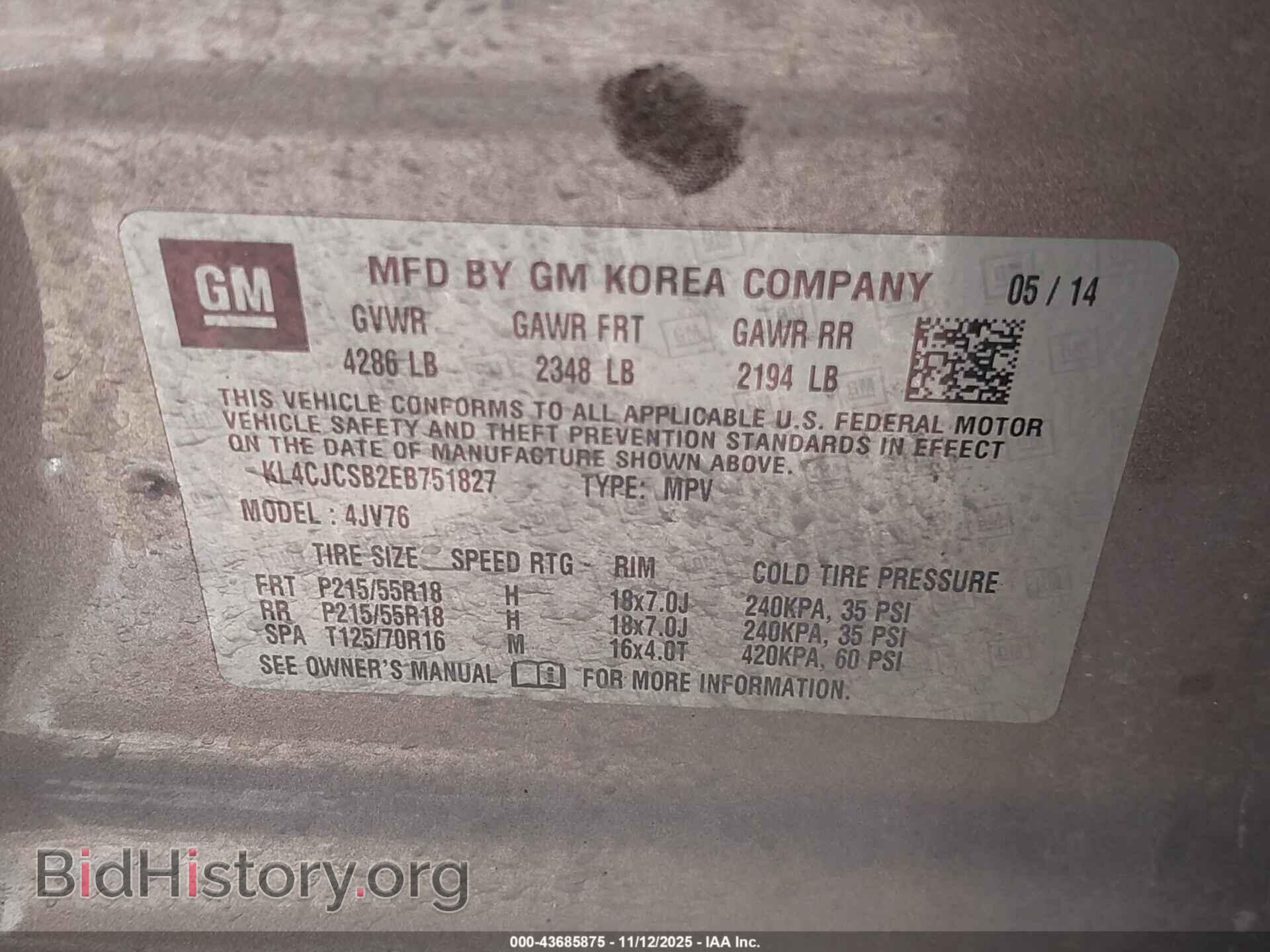 2014 BUICK ENCORE - VIN: KL4CJCSB2EB751827 - Photo 9