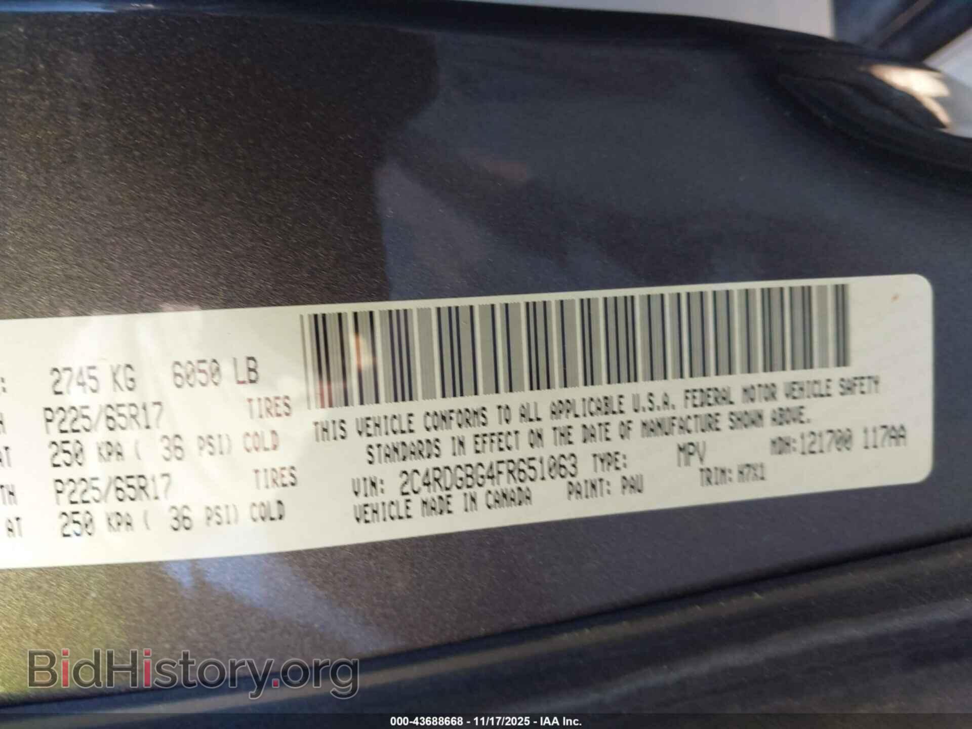 2015 DODGE GRAND CARAVAN - VIN: 2C4RDGBG4FR651063 - Фото 9