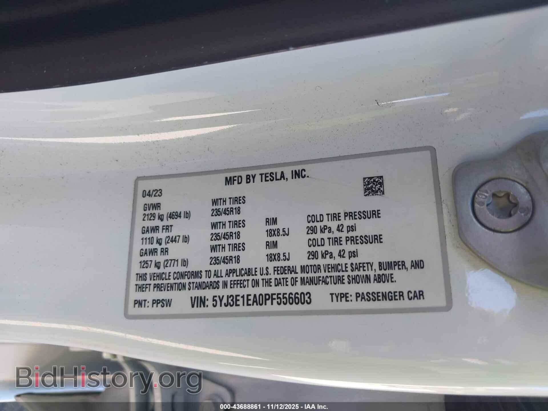 2023 TESLA MODEL 3 - VIN: 5YJ3E1EA0PF556603 - Фото 9