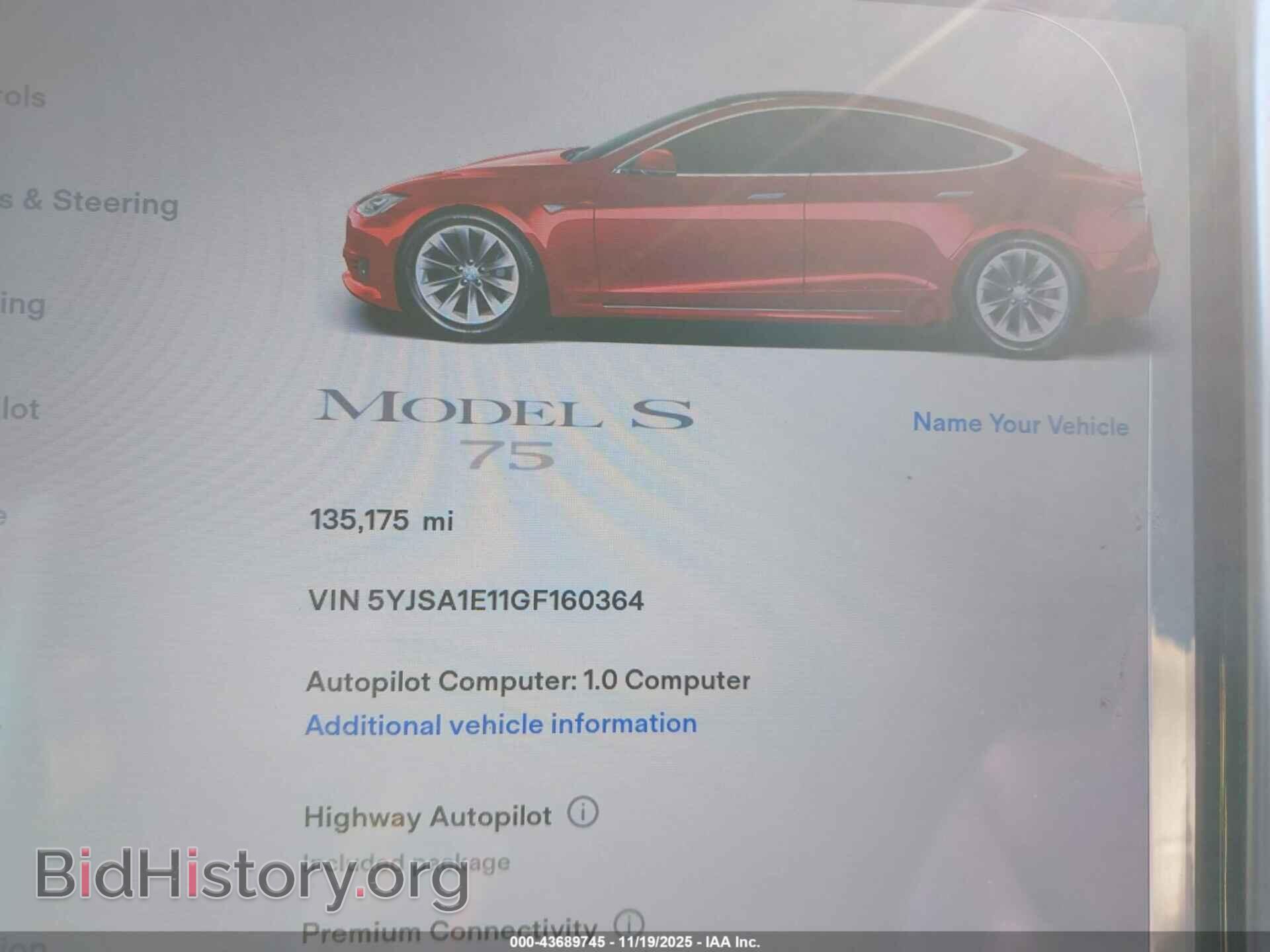 2016 TESLA MODEL S - VIN: 5YJSA1E11GF160364 - Photo 7