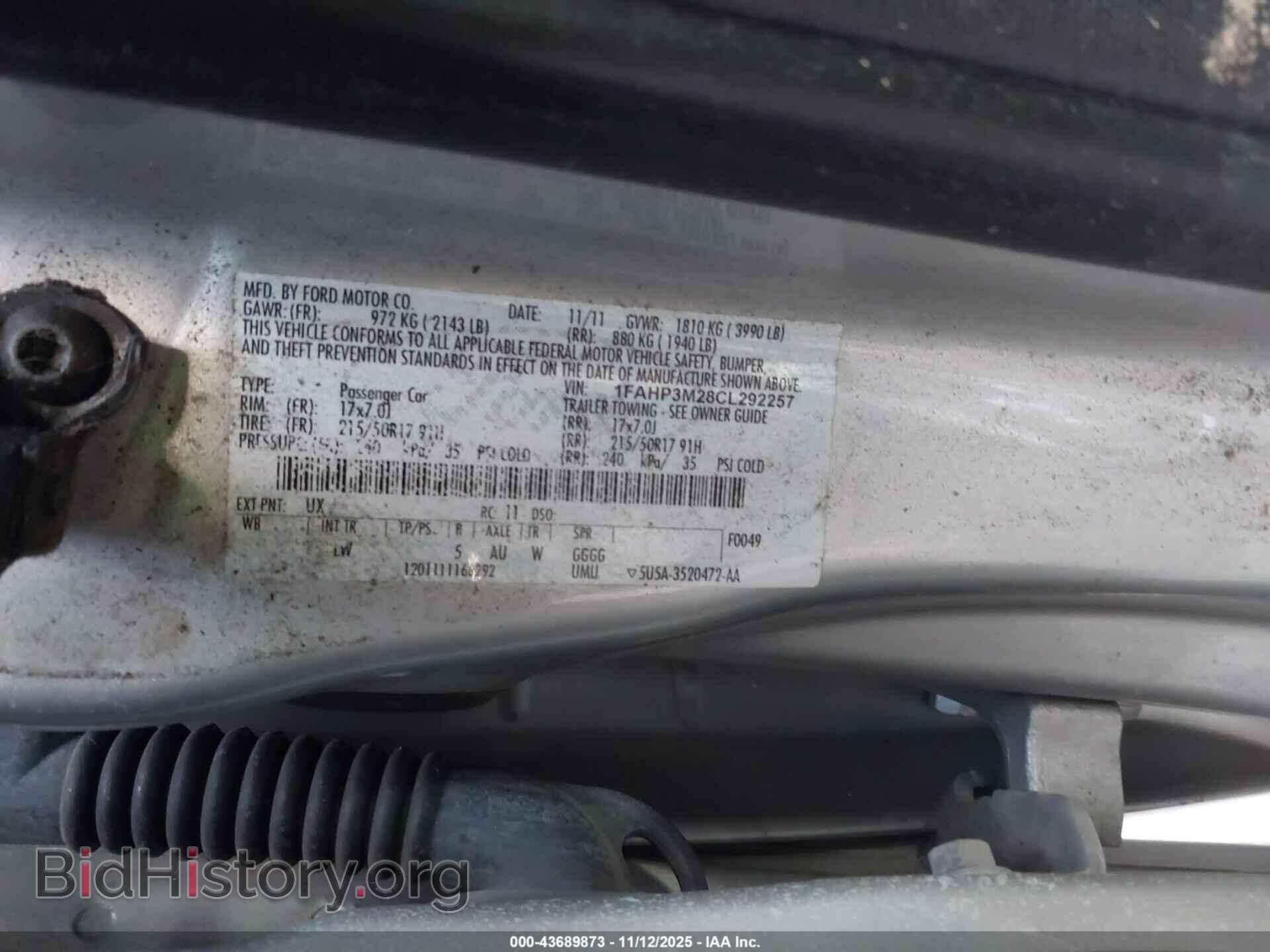 2012 FORD FOCUS - VIN: 1FAHP3M28CL292257 - Photo 9