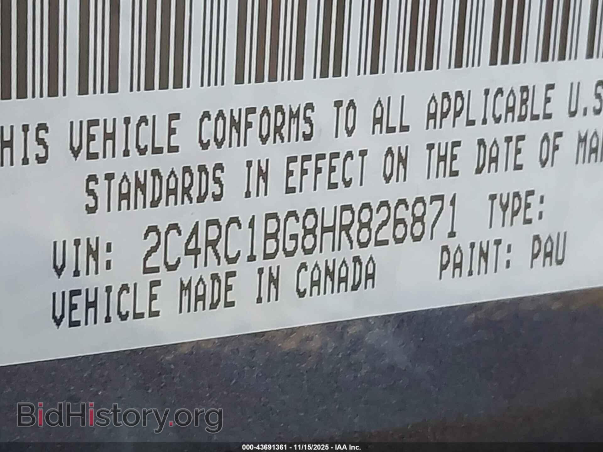 2017 CHRYSLER PACIFICA - VIN: 2C4RC1BG8HR826871 - Фото 9