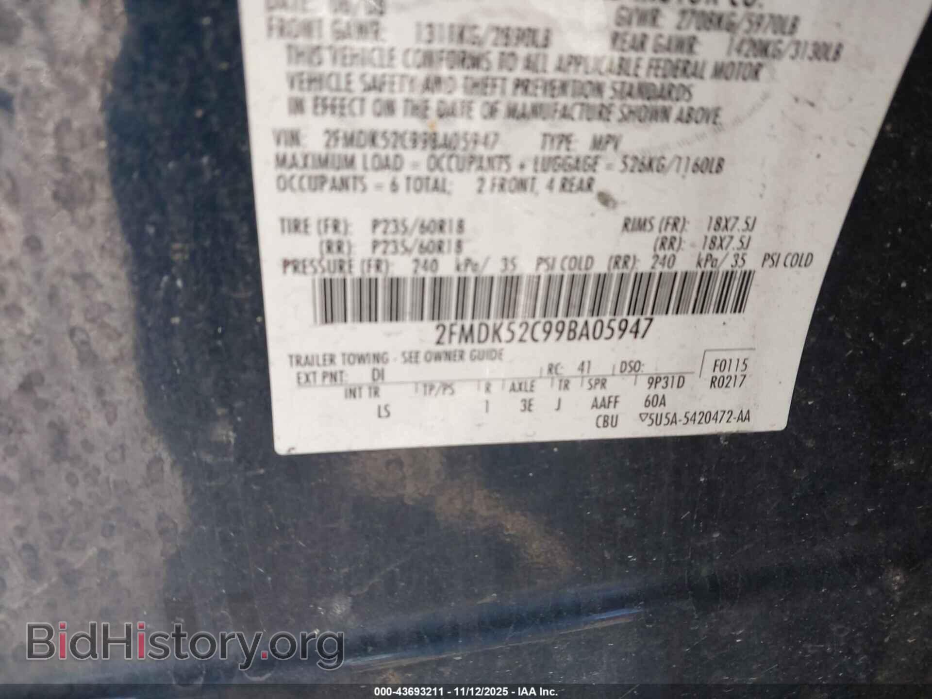 2009 FORD FLEX - VIN: 2FMDK52C99BA05947 - Photo 9