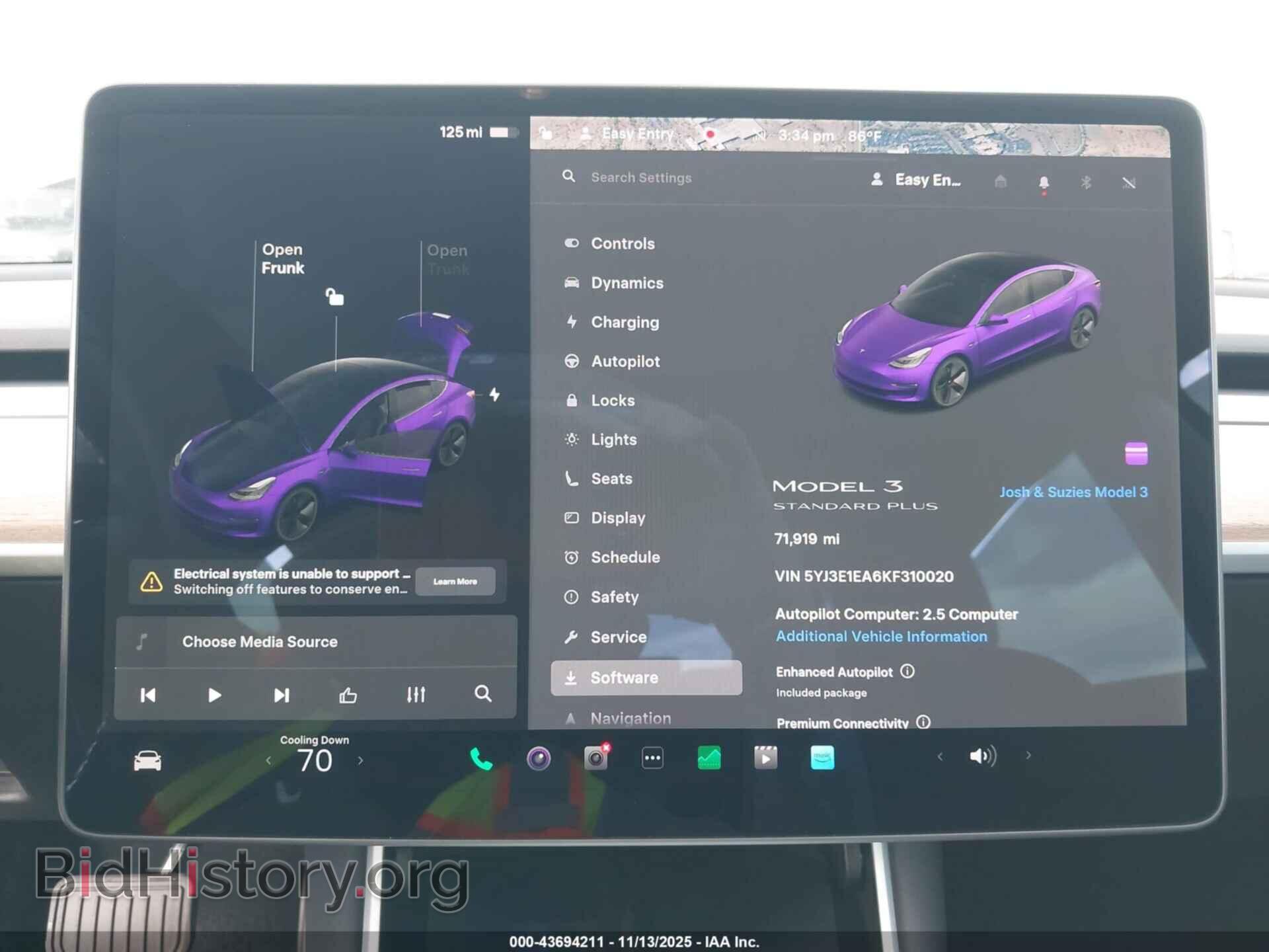 2019 TESLA MODEL 3 - VIN: 5YJ3E1EA6KF310020 - Фото 7