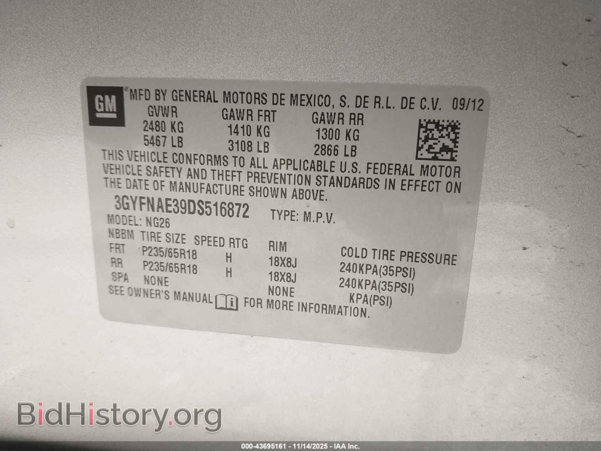 2013 CADILLAC SRX - VIN: 3GYFNAE39DS516872 - Фото 9