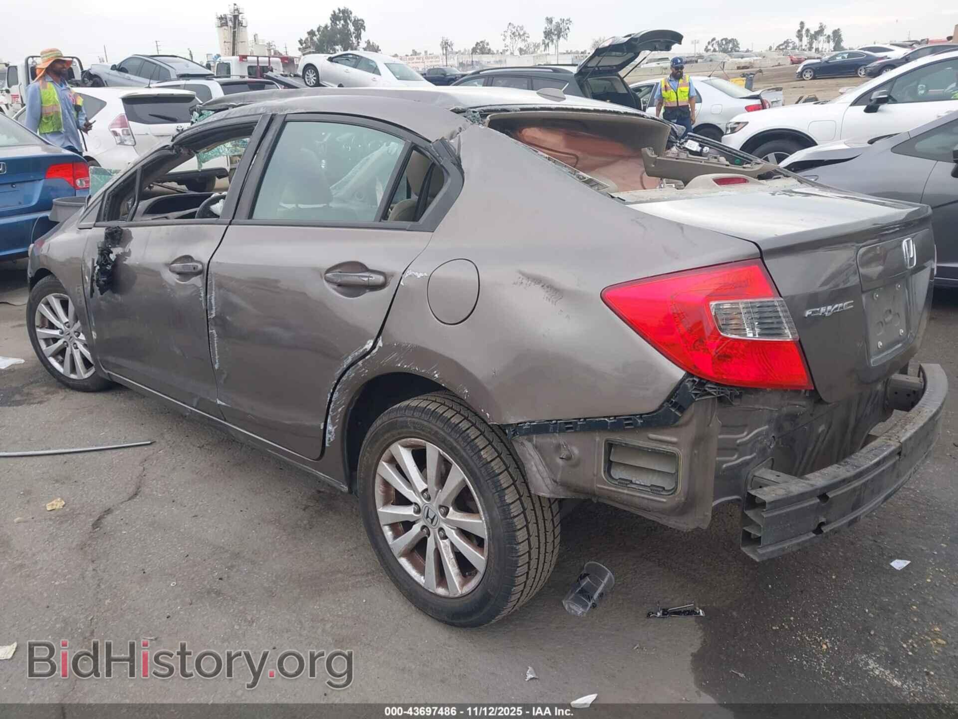 2012 HONDA CIVIC - VIN: 19XFB2F9XCE363634 - Фото 3