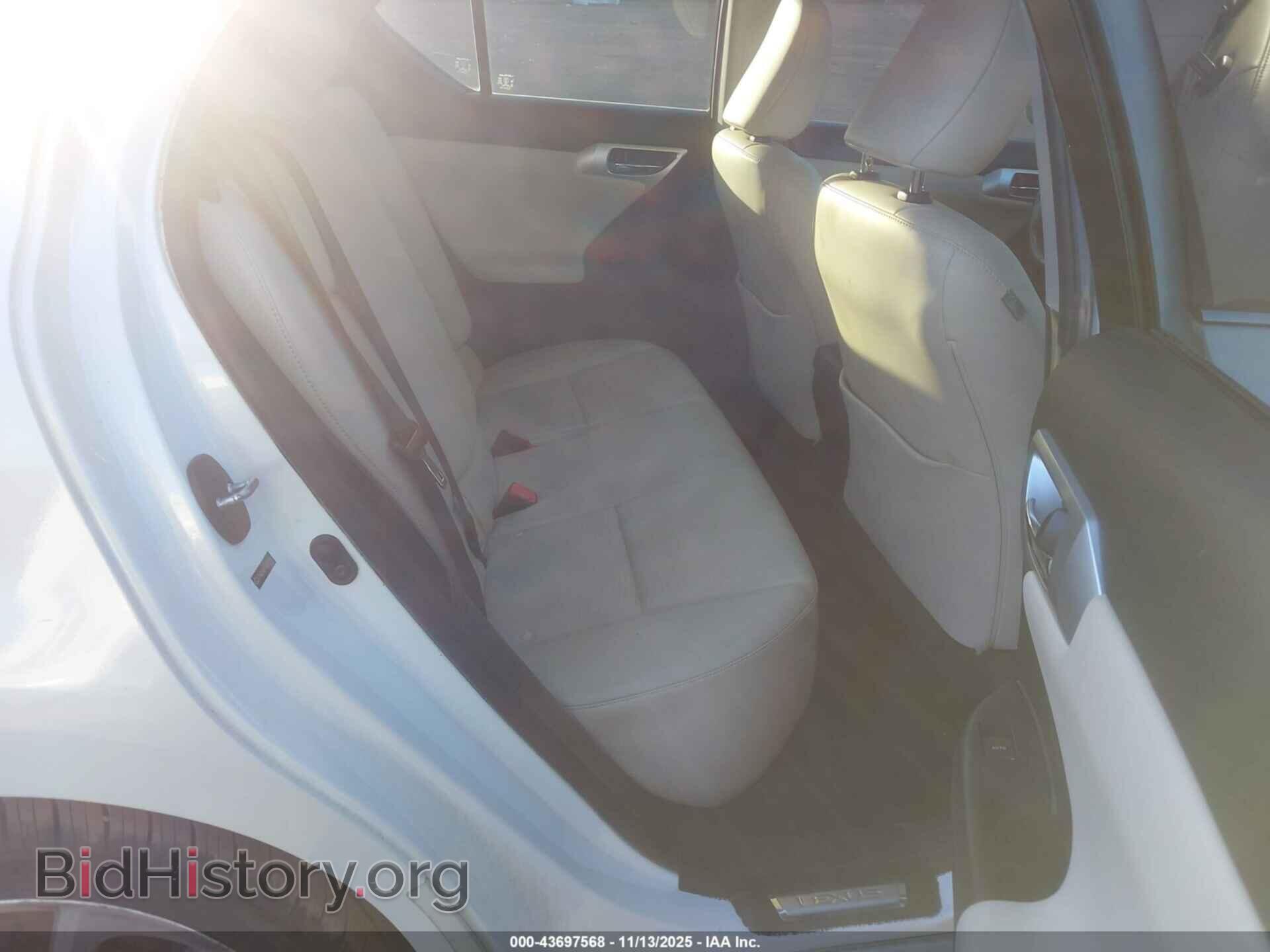 2012 LEXUS CT 200H - VIN: JTHKD5BH1C2093860 - Фото 8