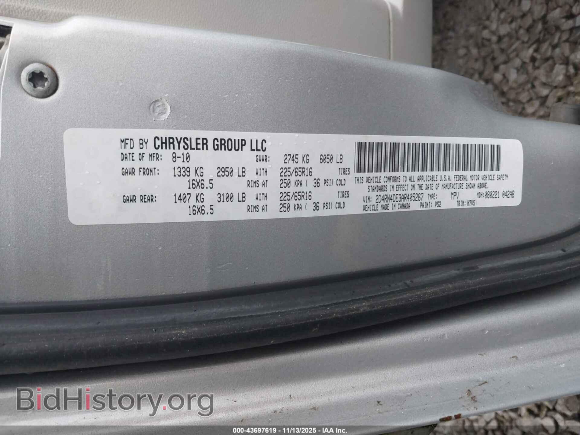 2010 DODGE GRAND CARAVAN - VIN: 2D4RN4DE3AR405267 - Фото 9