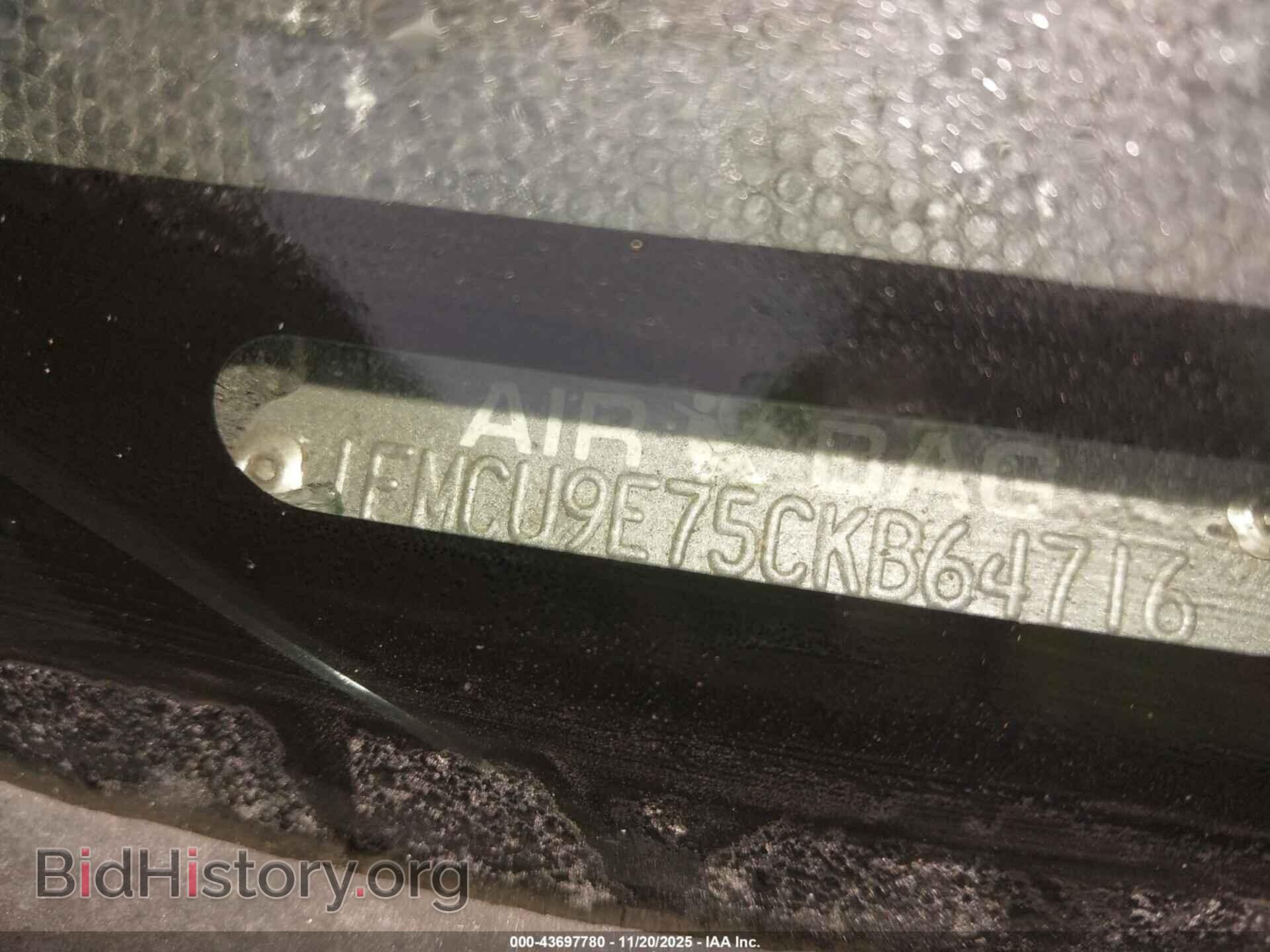2012 FORD ESCAPE - VIN: 1FMCU9E75CKB64716 - Фото 9