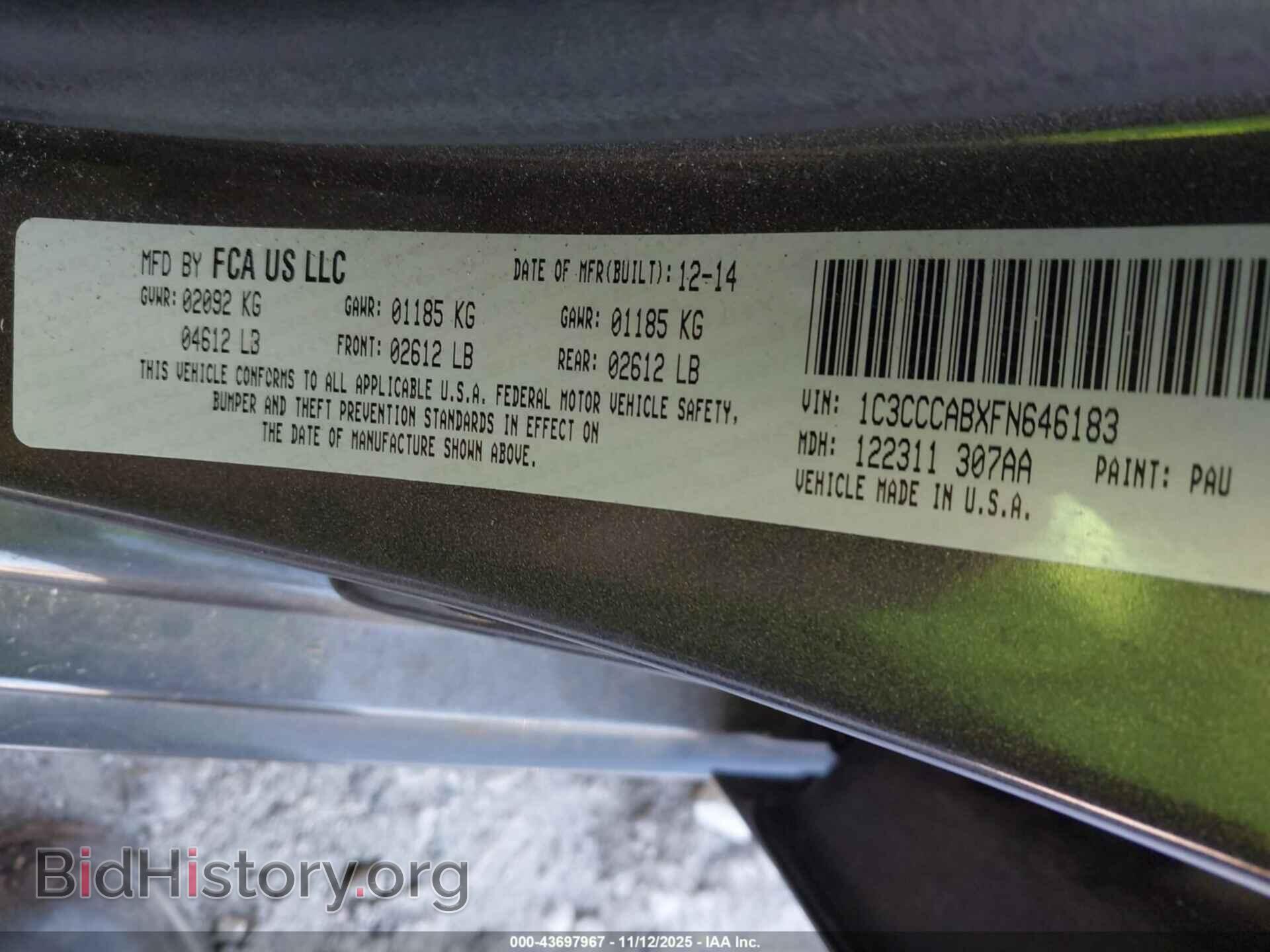2015 CHRYSLER 200 - VIN: 1C3CCCABXFN646183 - Photo 9