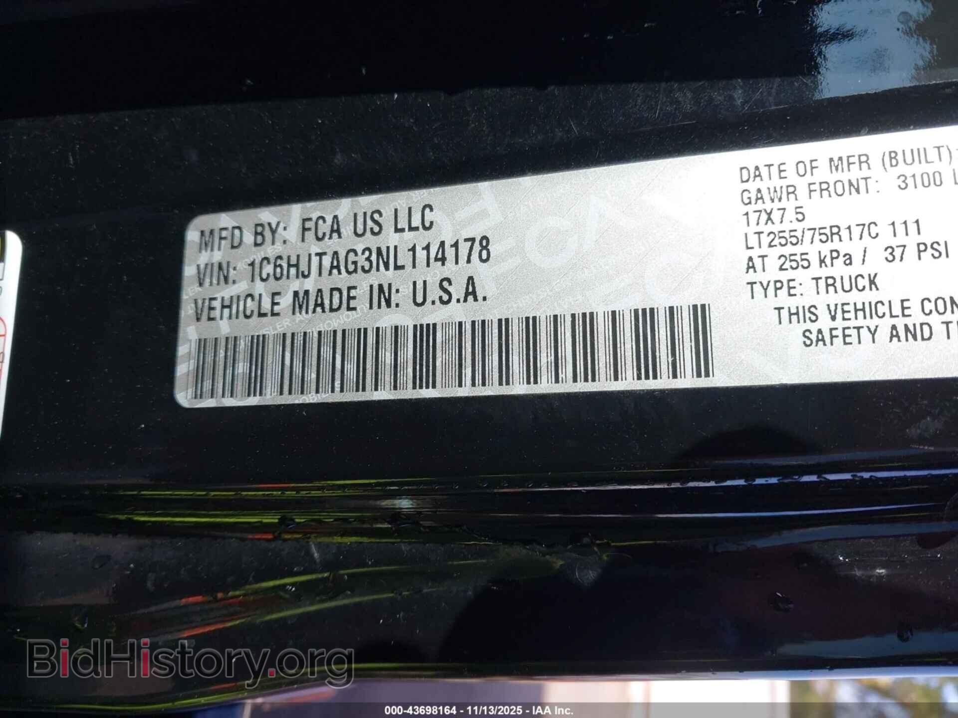 2022 JEEP GLADIATOR - VIN: 1C6HJTAG3NL114178 - Фото 9