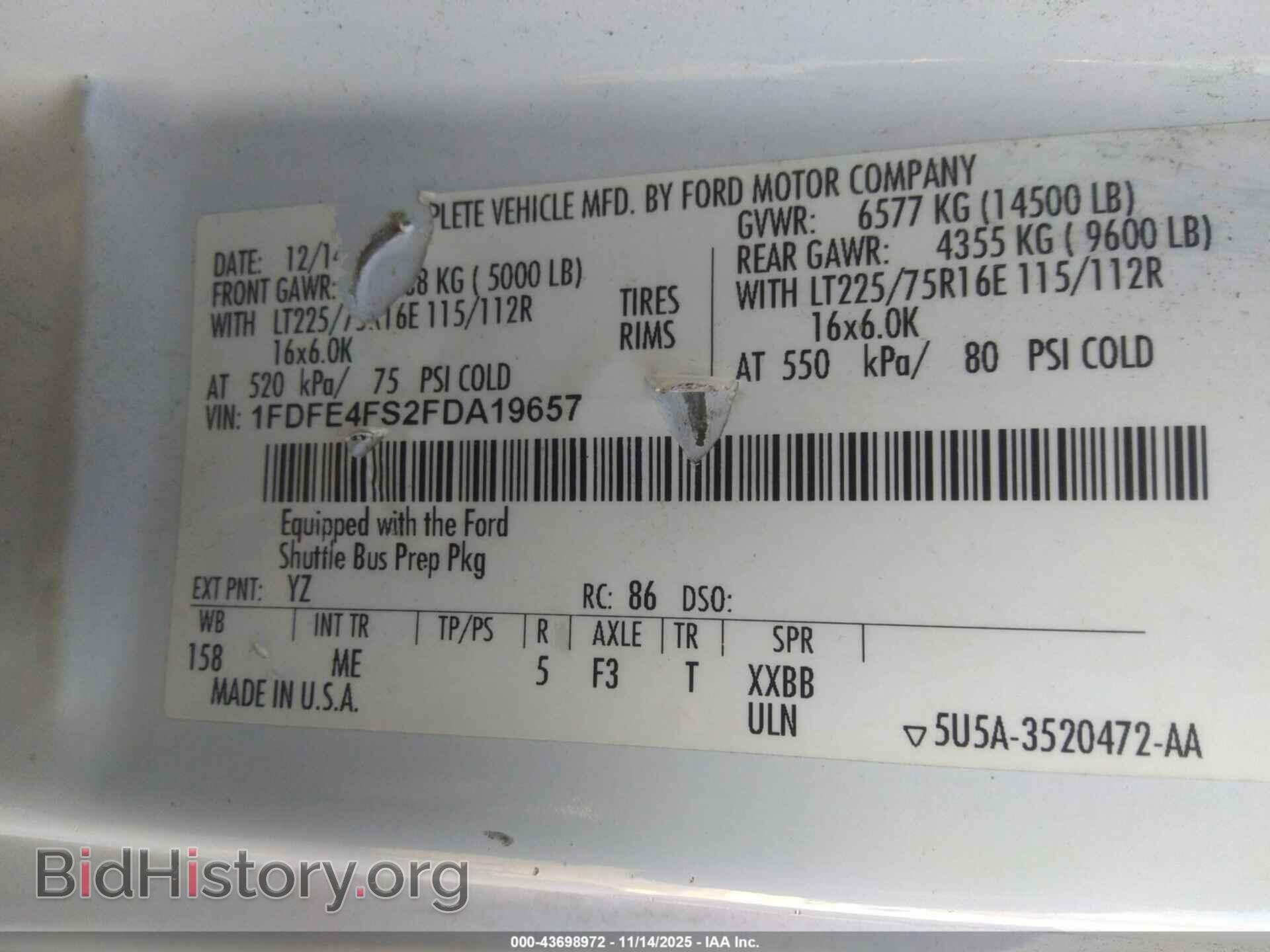 2015 FORD E-450 CUTAWAY - VIN: 1FDFE4FS2FDA19657 - Photo 9