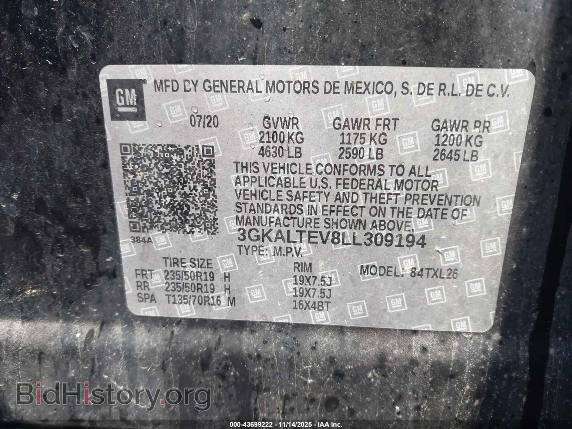 2020 GMC TERRAIN - VIN: 3GKALTEV8LL309194 - Photo 9